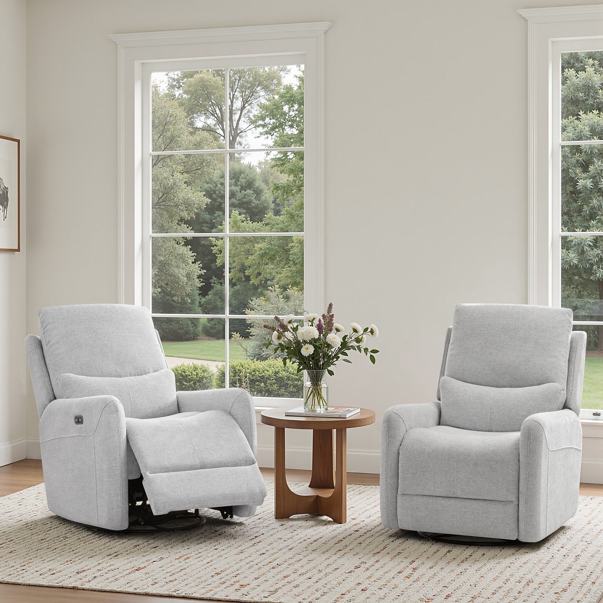 Fauteuil inclinable électrique à 30 positions, pivotant à 360 degrés, en simili cuir