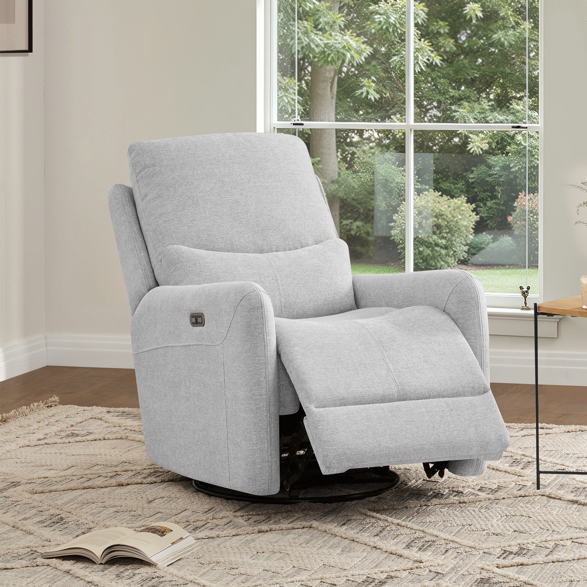Fauteuil inclinable électrique à 30 positions, pivotant à 360 degrés, en simili cuir