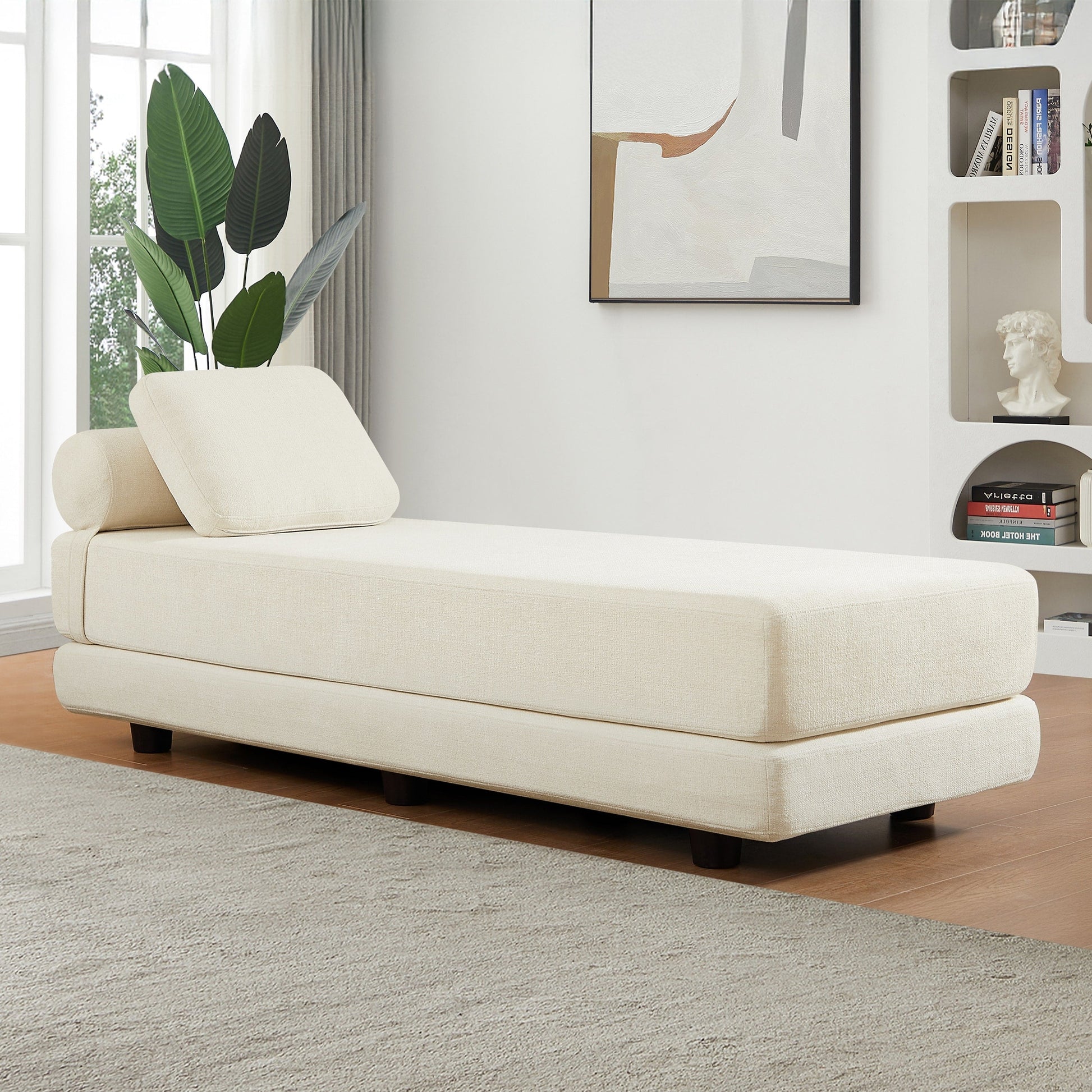 Banc convertible 30W - Canapé-lit avec matelas de taille Queen