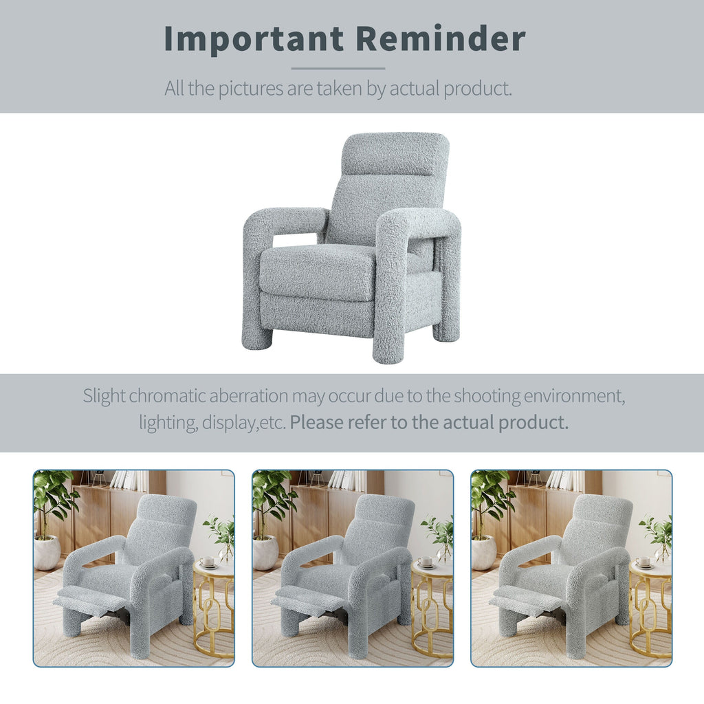 Fauteuil inclinable à dossier basculant, rembourré