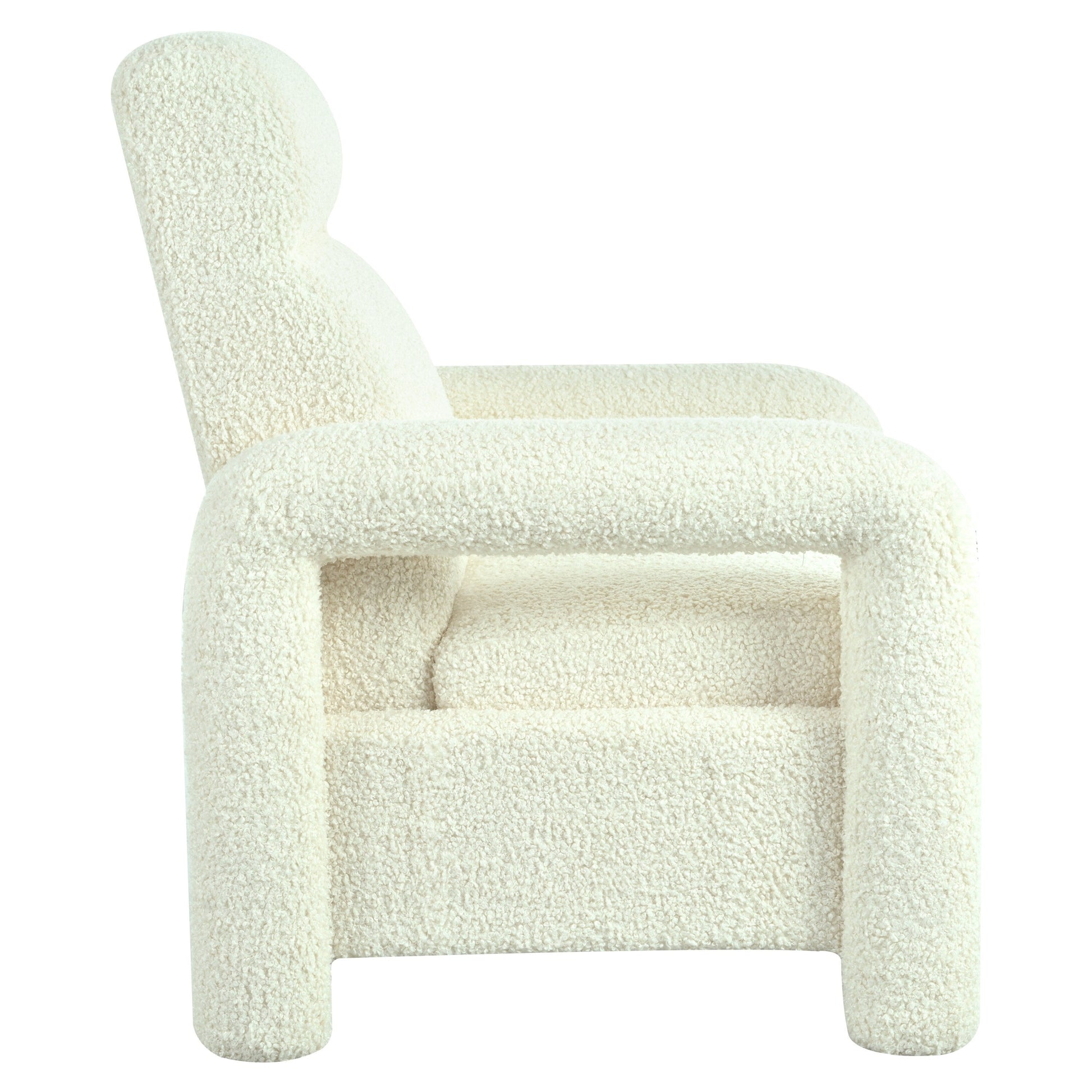 Fauteuil inclinable à dossier basculant, rembourré