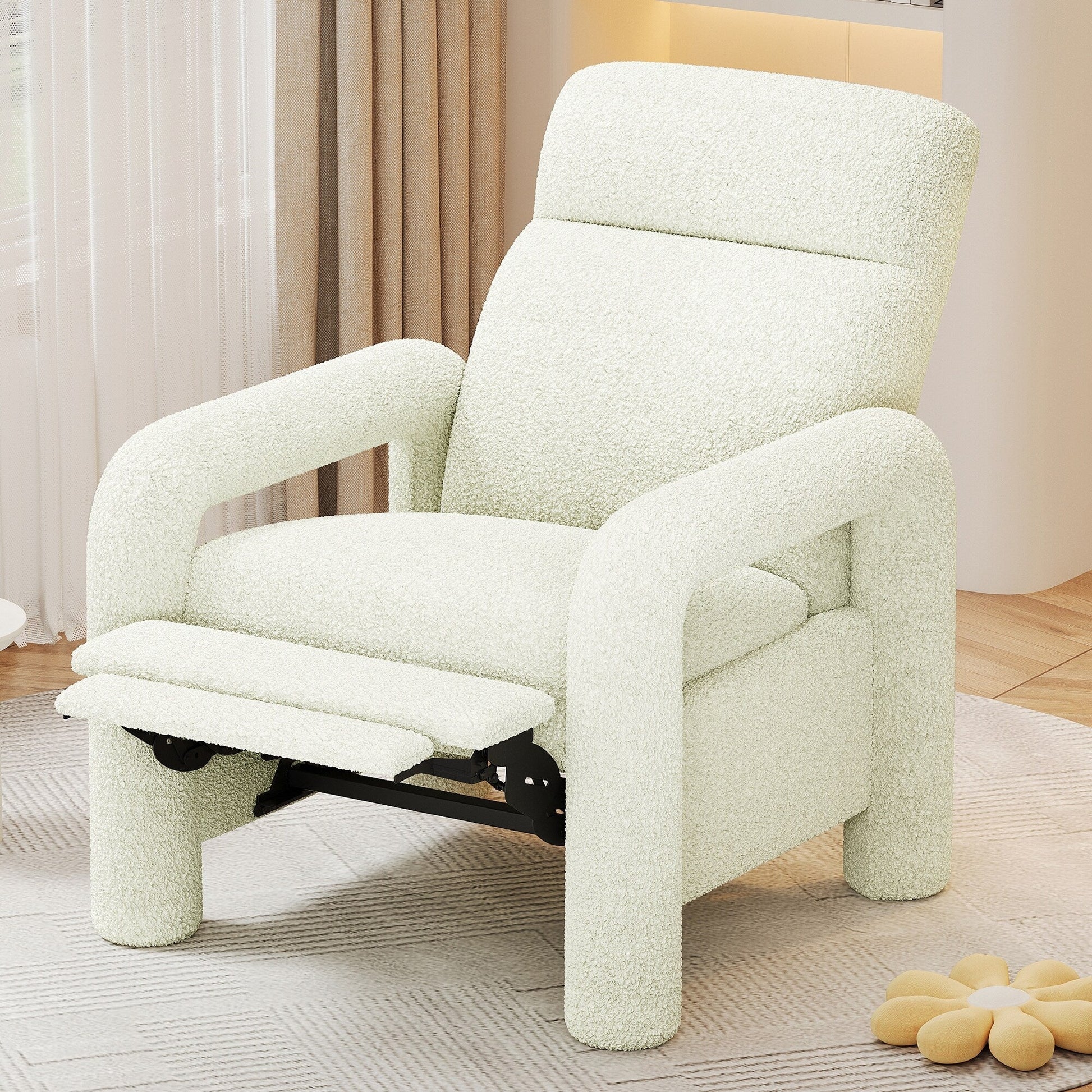 Fauteuil inclinable à dossier basculant, rembourré