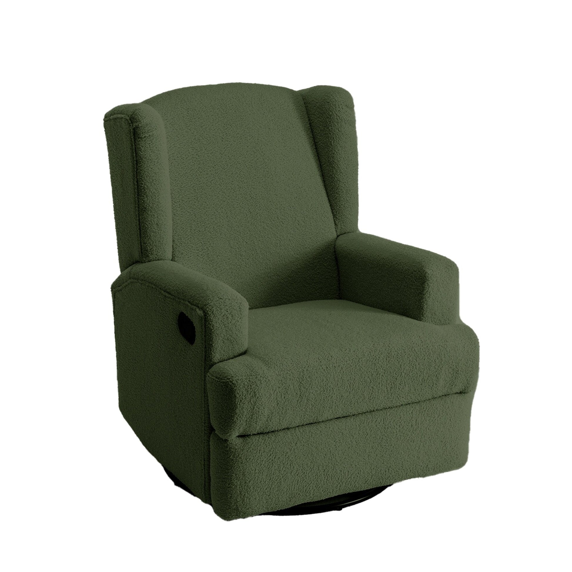 Ensemble de 2 chaises à bascule et à balancement manuelles, pivotantes et inclinables, 79 cm de large, pour chambre d'enfant.