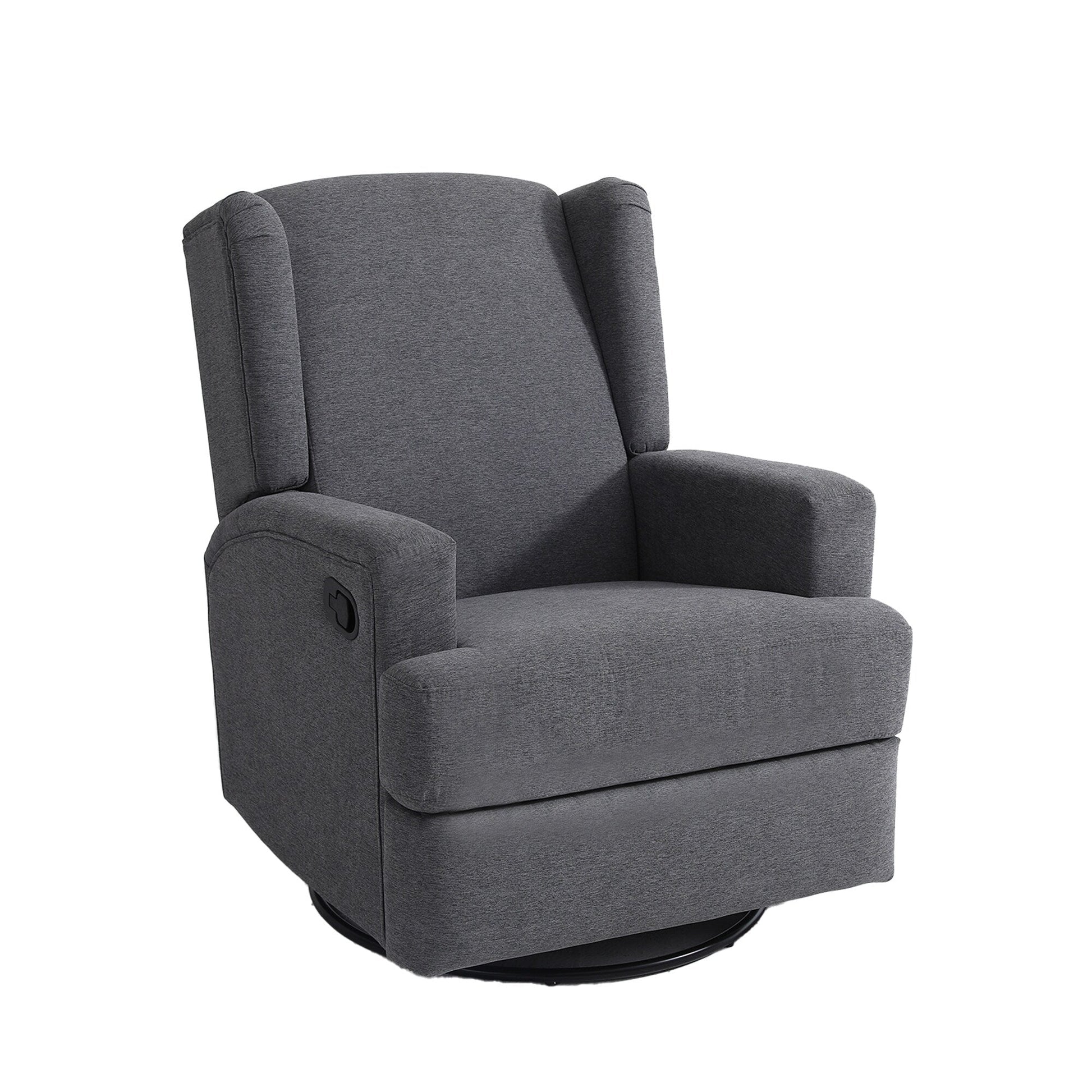 Ensemble de 2 chaises à bascule et à balancement manuelles, pivotantes et inclinables, 79 cm de large, pour chambre d'enfant.