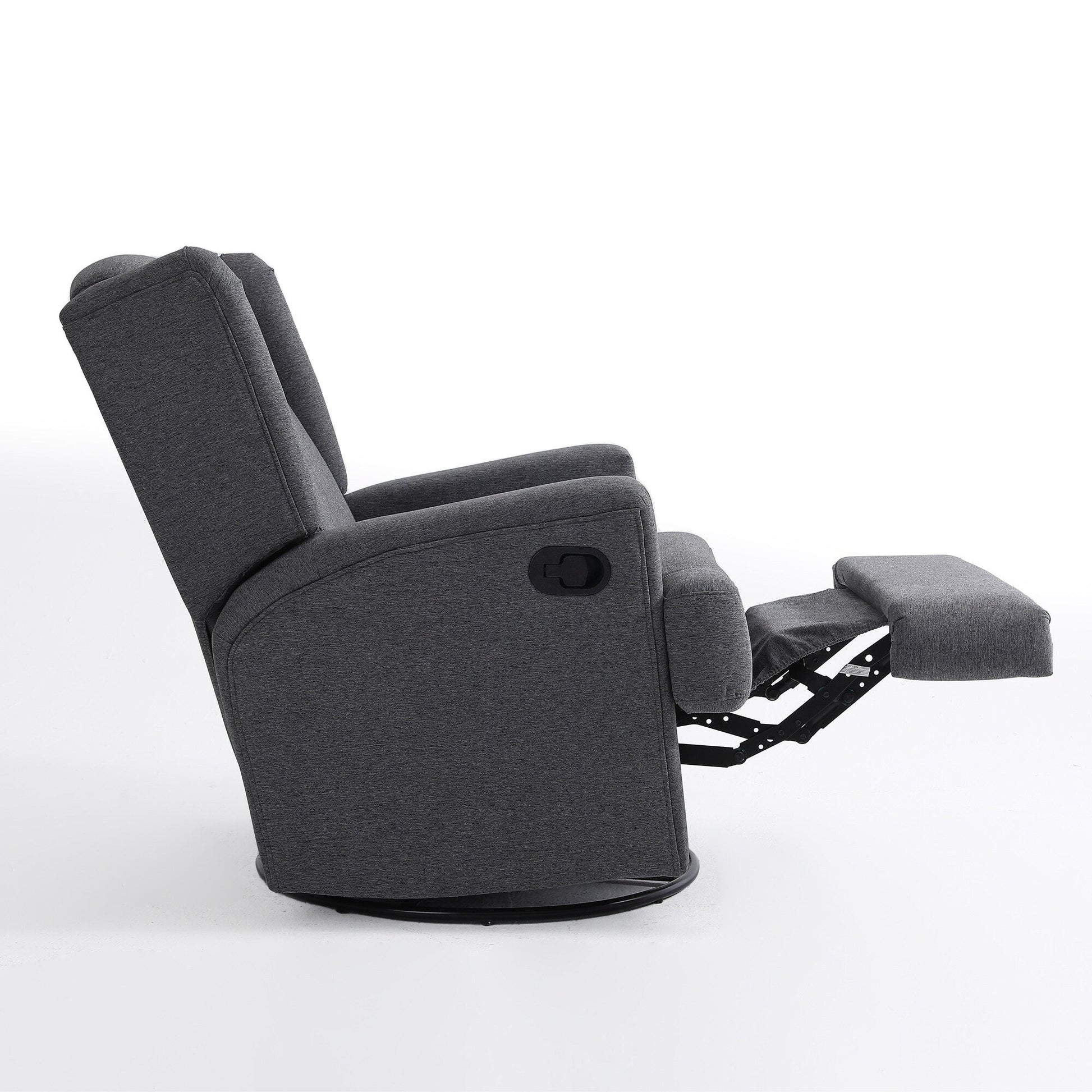 Ensemble de 2 chaises à bascule et à balancement manuelles, pivotantes et inclinables, 79 cm de large, pour chambre d'enfant.