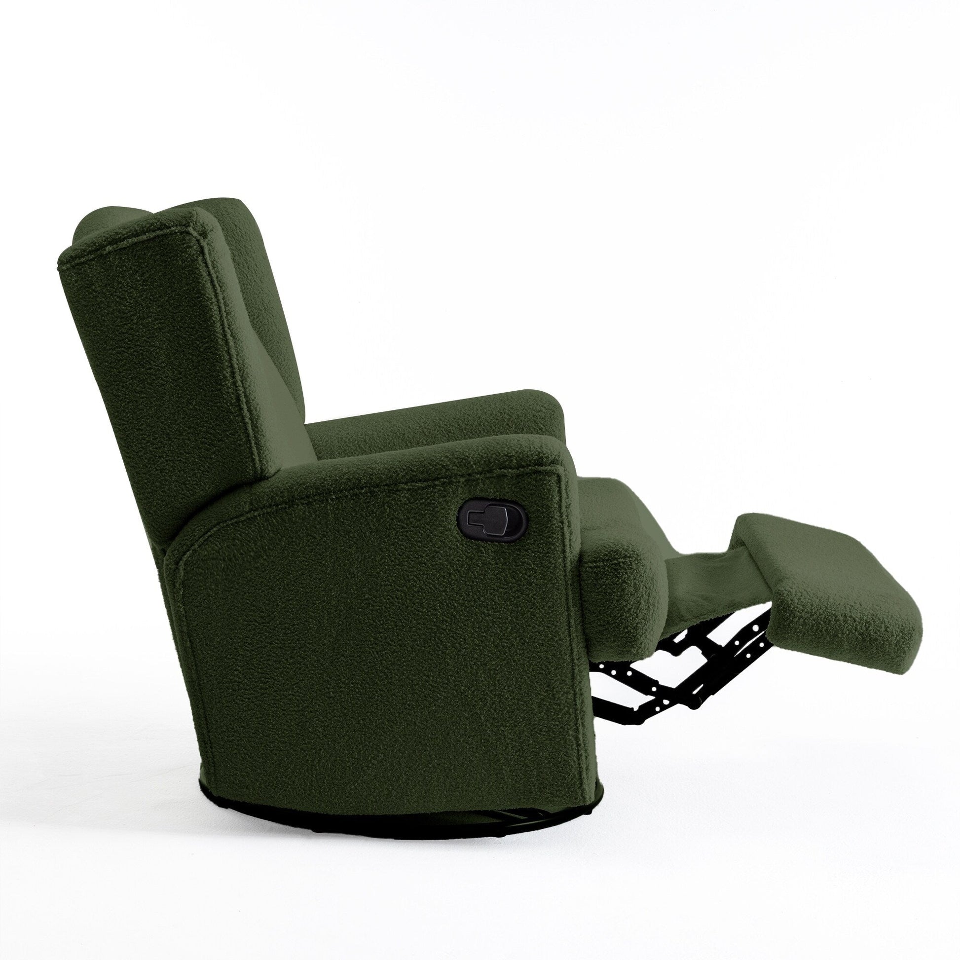 Ensemble de 2 chaises à bascule et à balancement manuelles, pivotantes et inclinables, 79 cm de large, pour chambre d'enfant.