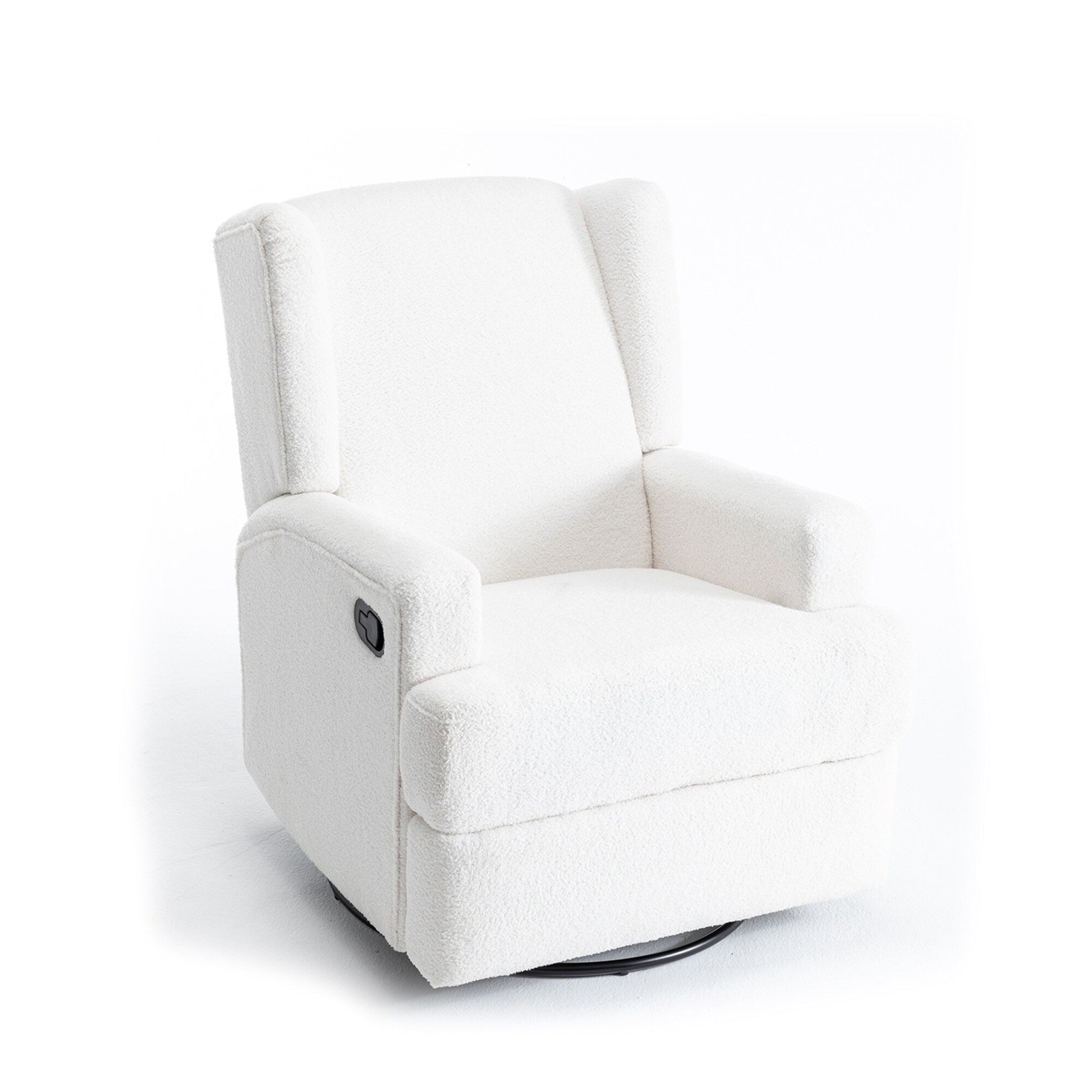 Ensemble de 2 chaises à bascule et à balancement manuelles, pivotantes et inclinables, 79 cm de large, pour chambre d'enfant.