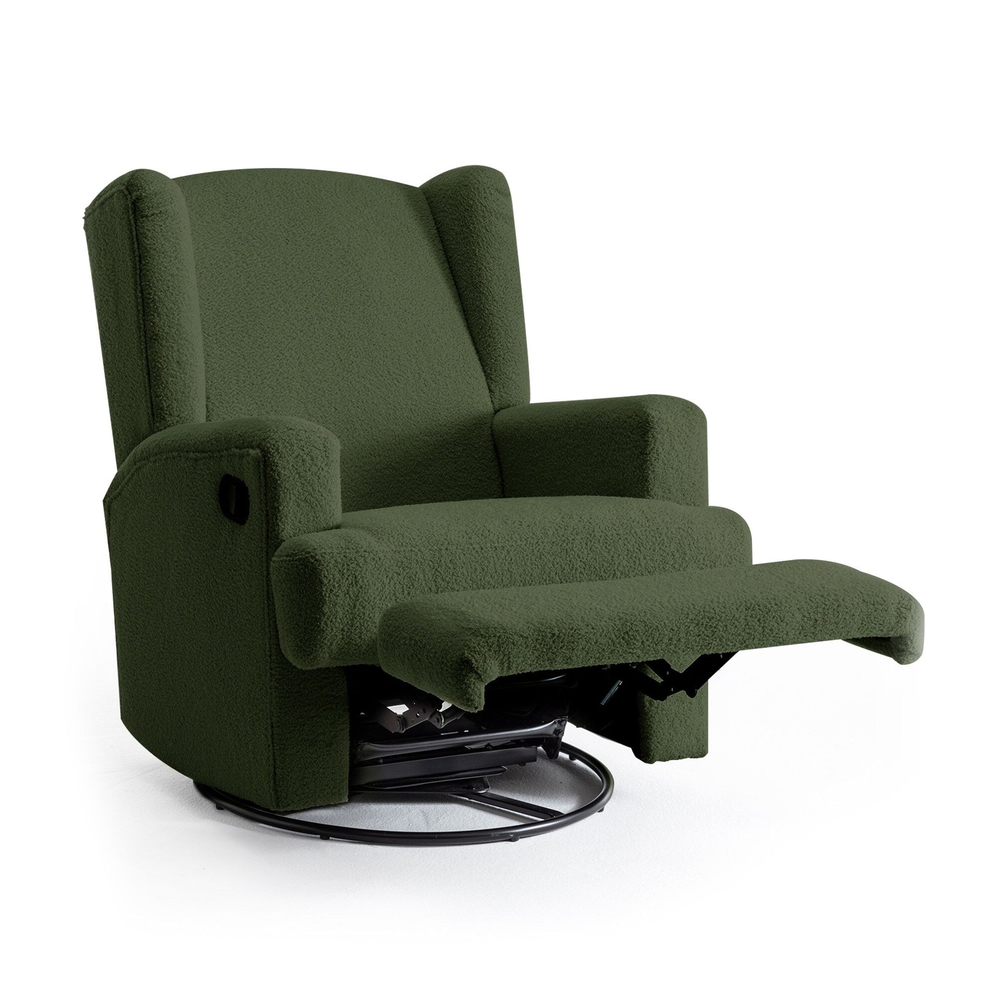 Ensemble de 2 chaises à bascule et à balancement manuelles, pivotantes et inclinables, 79 cm de large, pour chambre d'enfant.