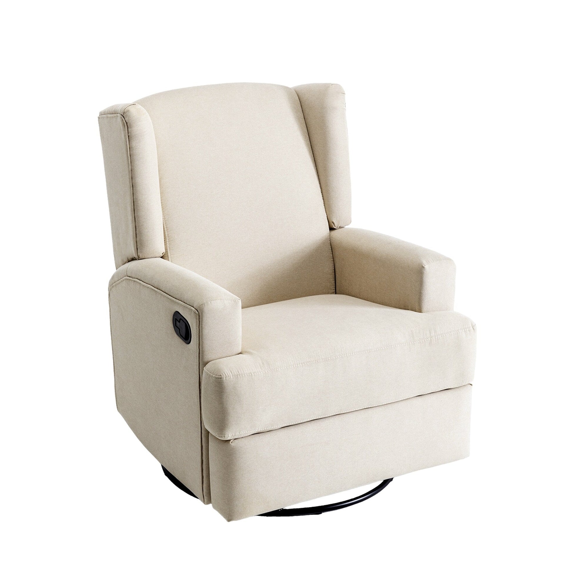 Ensemble de 2 chaises à bascule et à balancement manuelles, pivotantes et inclinables, 79 cm de large, pour chambre d'enfant.
