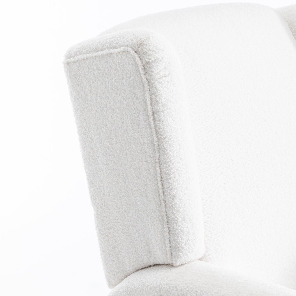 Fauteuil basculant à balancier et à dossier inclinable, avec accoudoirs, à commande manuelle, 78 cm de largeur, pour chambre d'enfant.