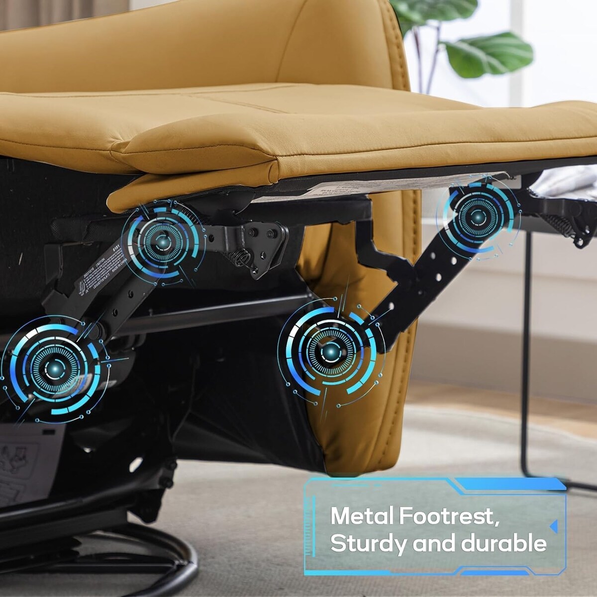 Fauteuil inclinable pivotant électrique de 82 cm de large avec ports USB