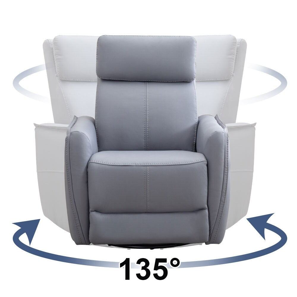 Fauteuil inclinable pivotant électrique de 82 cm de large avec ports USB