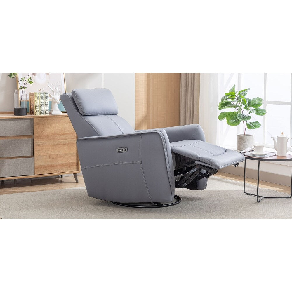 Fauteuil inclinable pivotant électrique de 82 cm de large avec ports USB