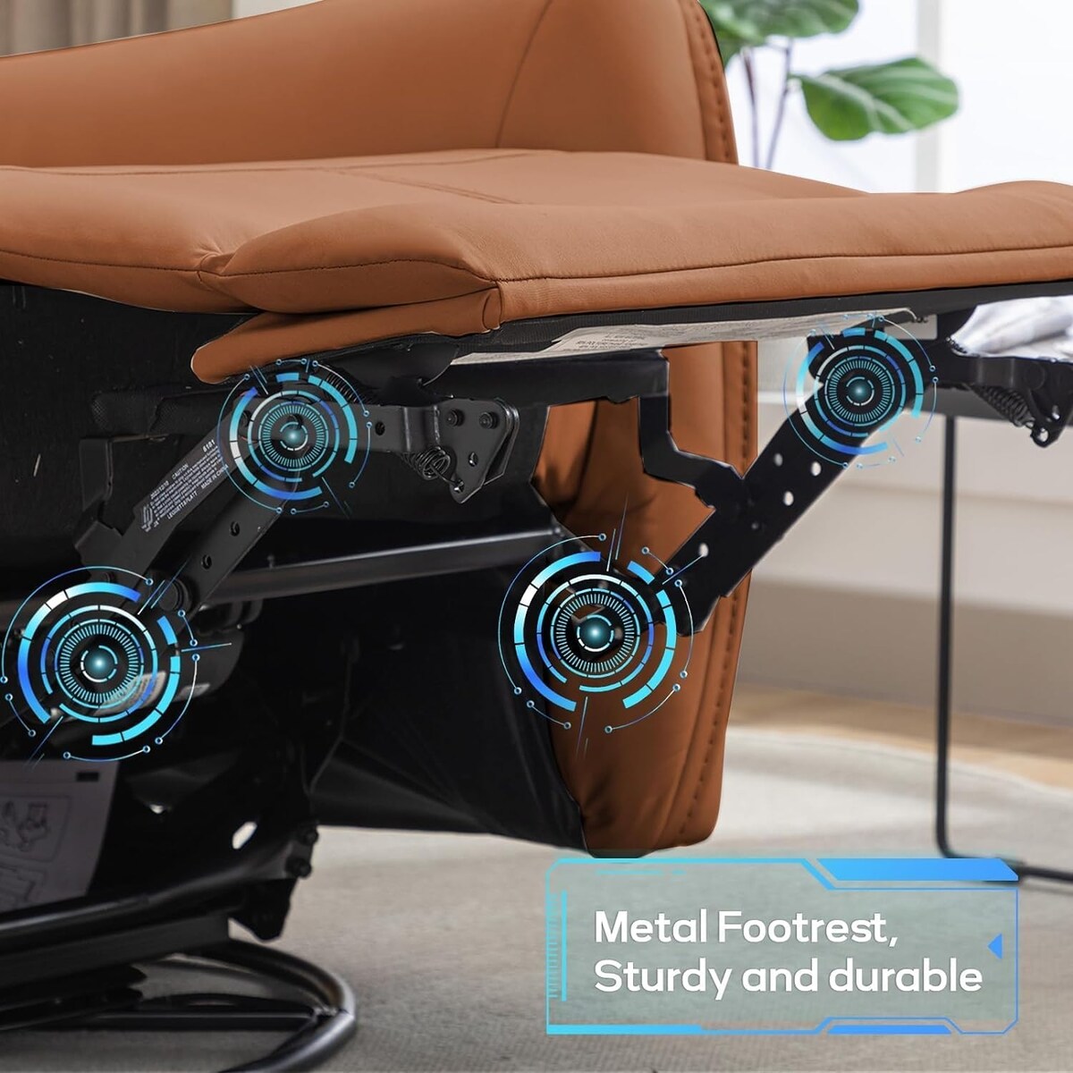 Fauteuil inclinable pivotant électrique de 82 cm de large avec ports USB