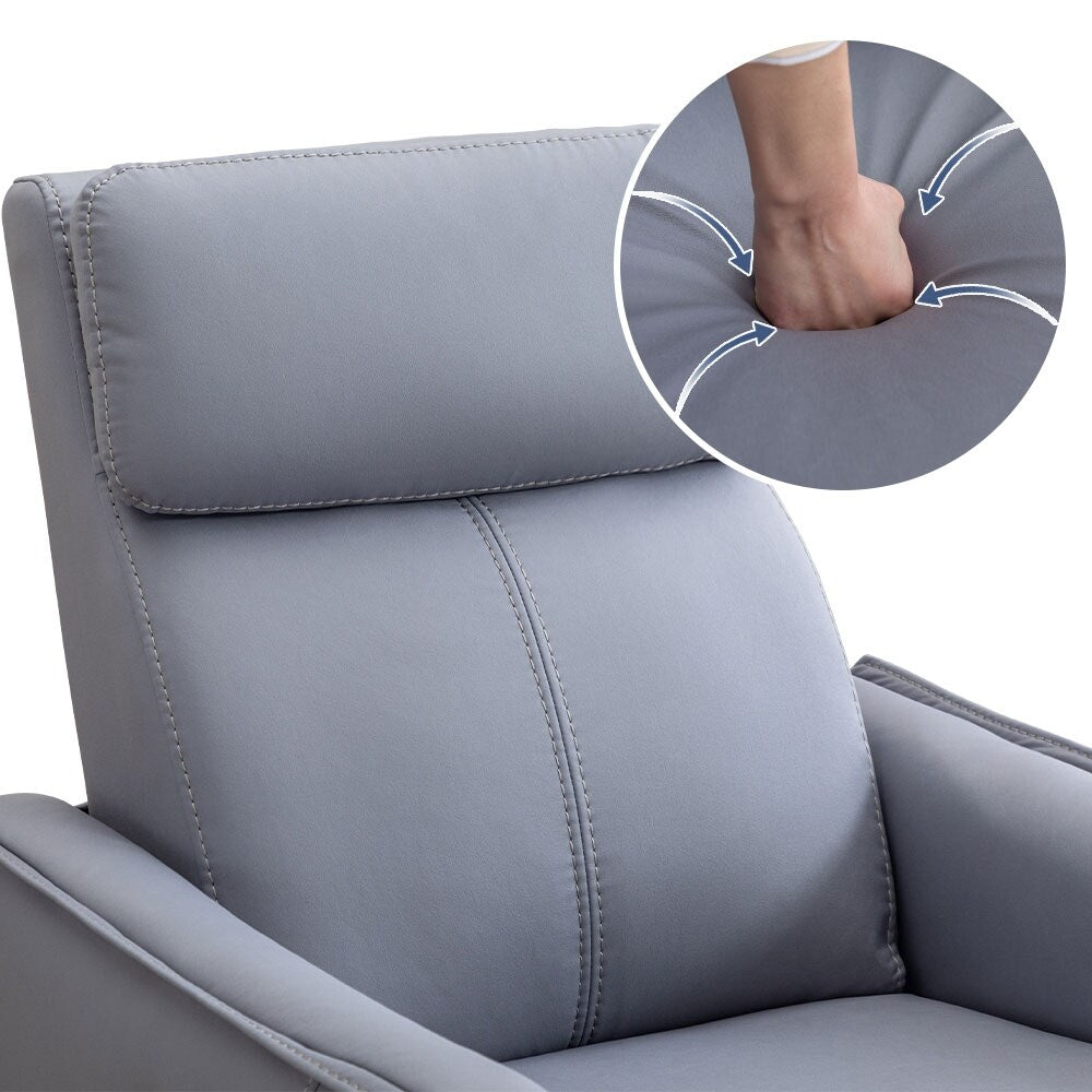 Fauteuil inclinable pivotant électrique de 82 cm de large avec ports USB