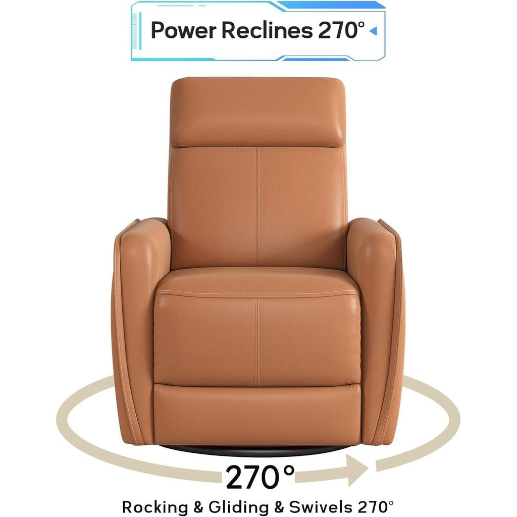 Fauteuil inclinable pivotant électrique de 82 cm de large avec ports USB