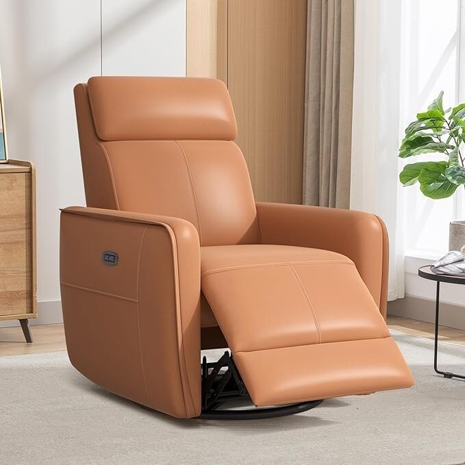 Fauteuil inclinable pivotant électrique de 82 cm de large avec ports USB