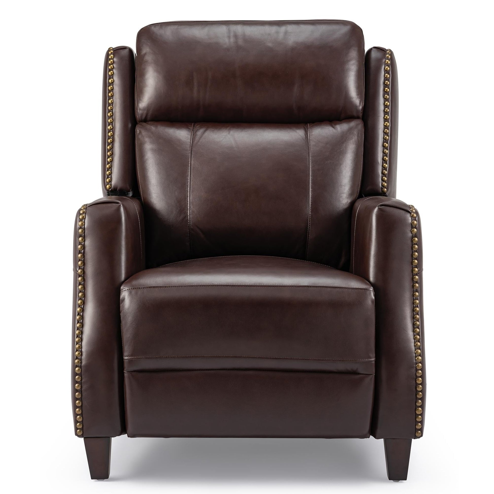 Fauteuil inclinable électrique en cuir véritable de 83 cm de large, modèle Power Club