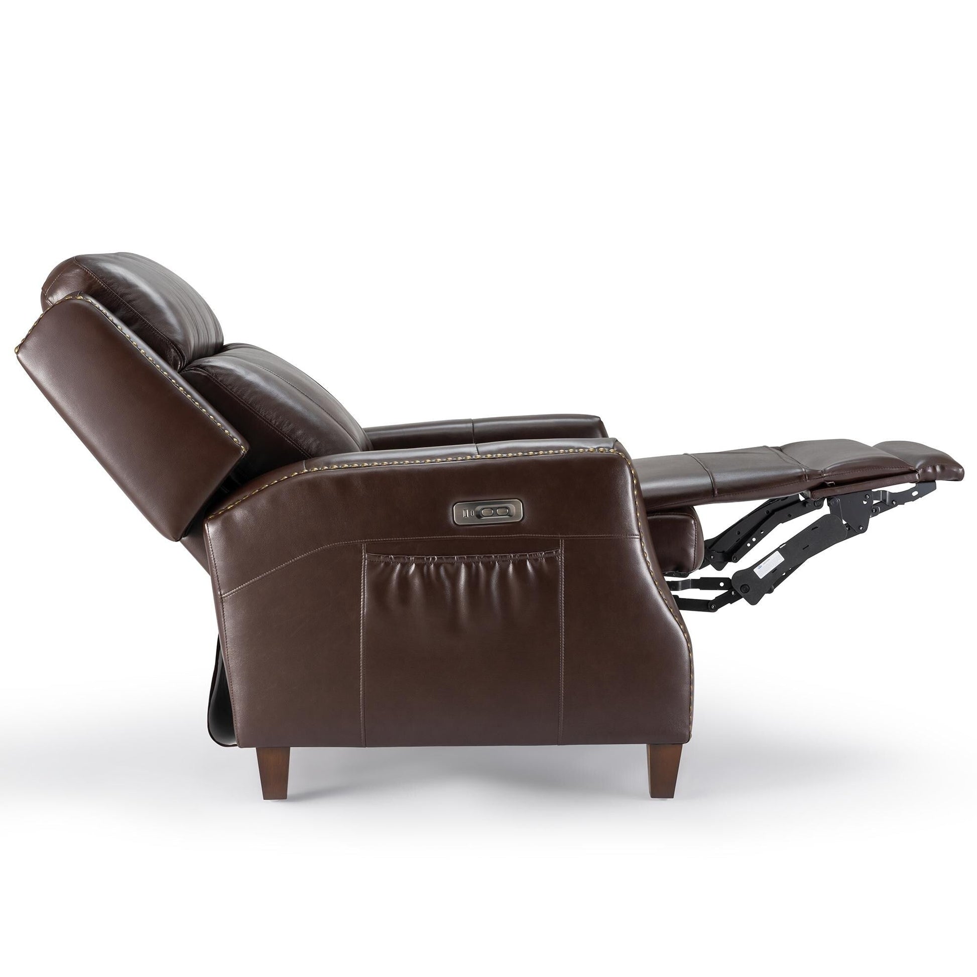 Fauteuil inclinable électrique en cuir véritable de 83 cm de large, modèle Power Club