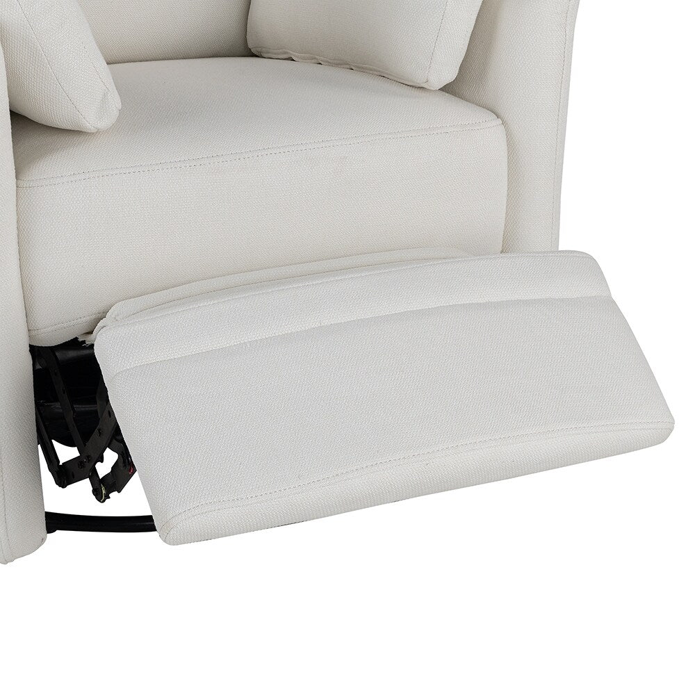 Fauteuil basculant et inclinable pour l'allaitement, pivotant et oscillant avec 2 coussins, siège confortable.