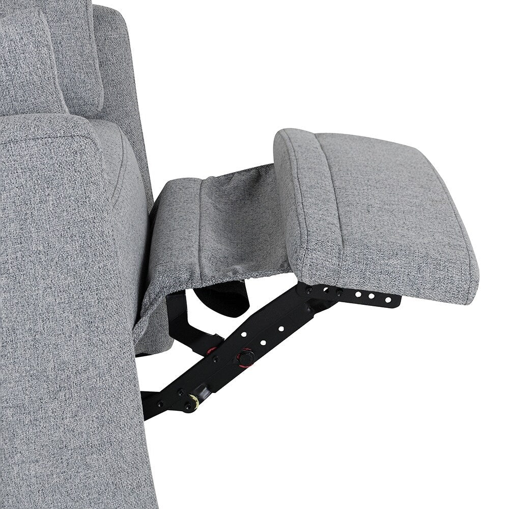 Fauteuil basculant et inclinable pour l'allaitement, pivotant et oscillant avec 2 coussins, siège confortable.