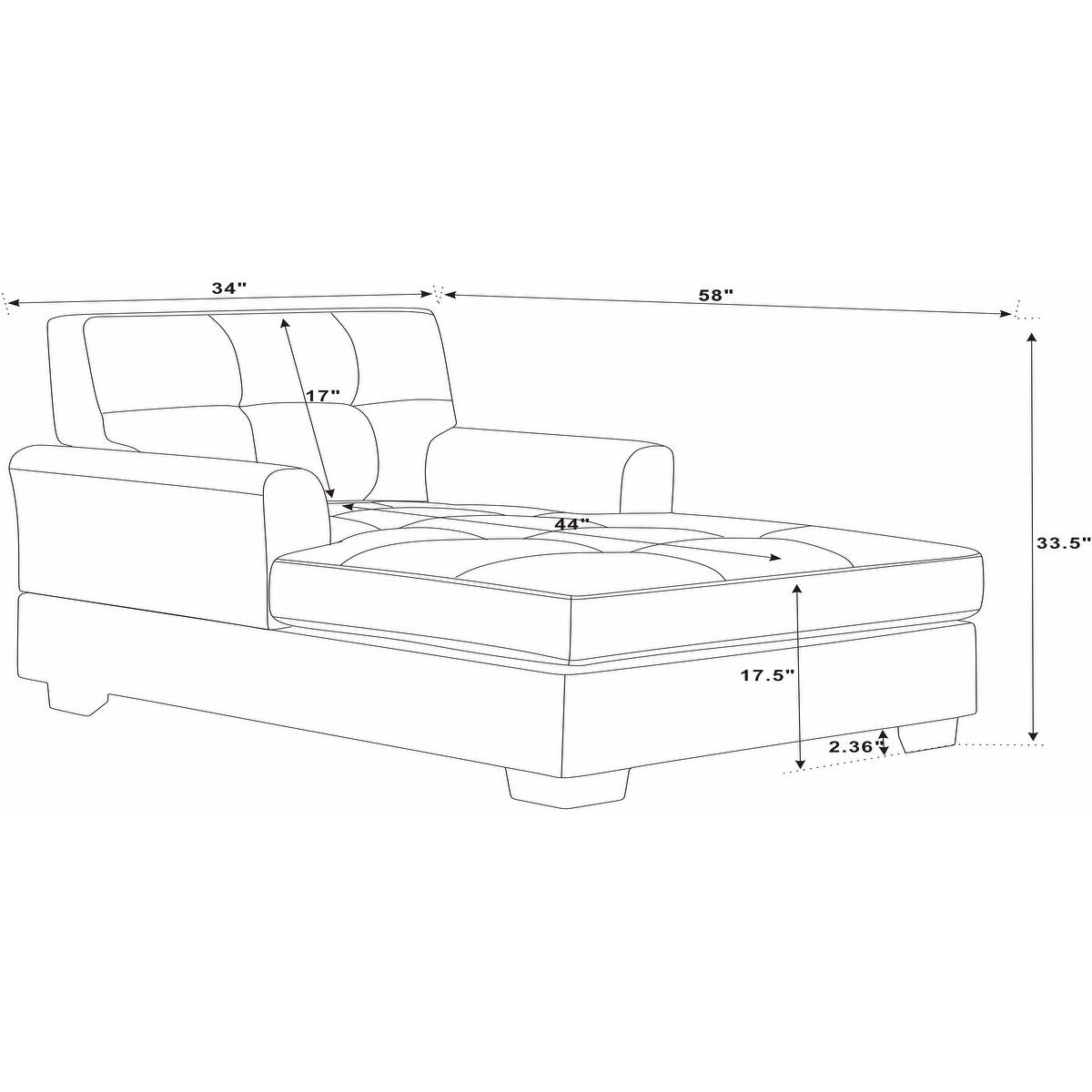 Fauteuil de repos Silva 34 - 147 L x 86 l x 85 H (cm)
