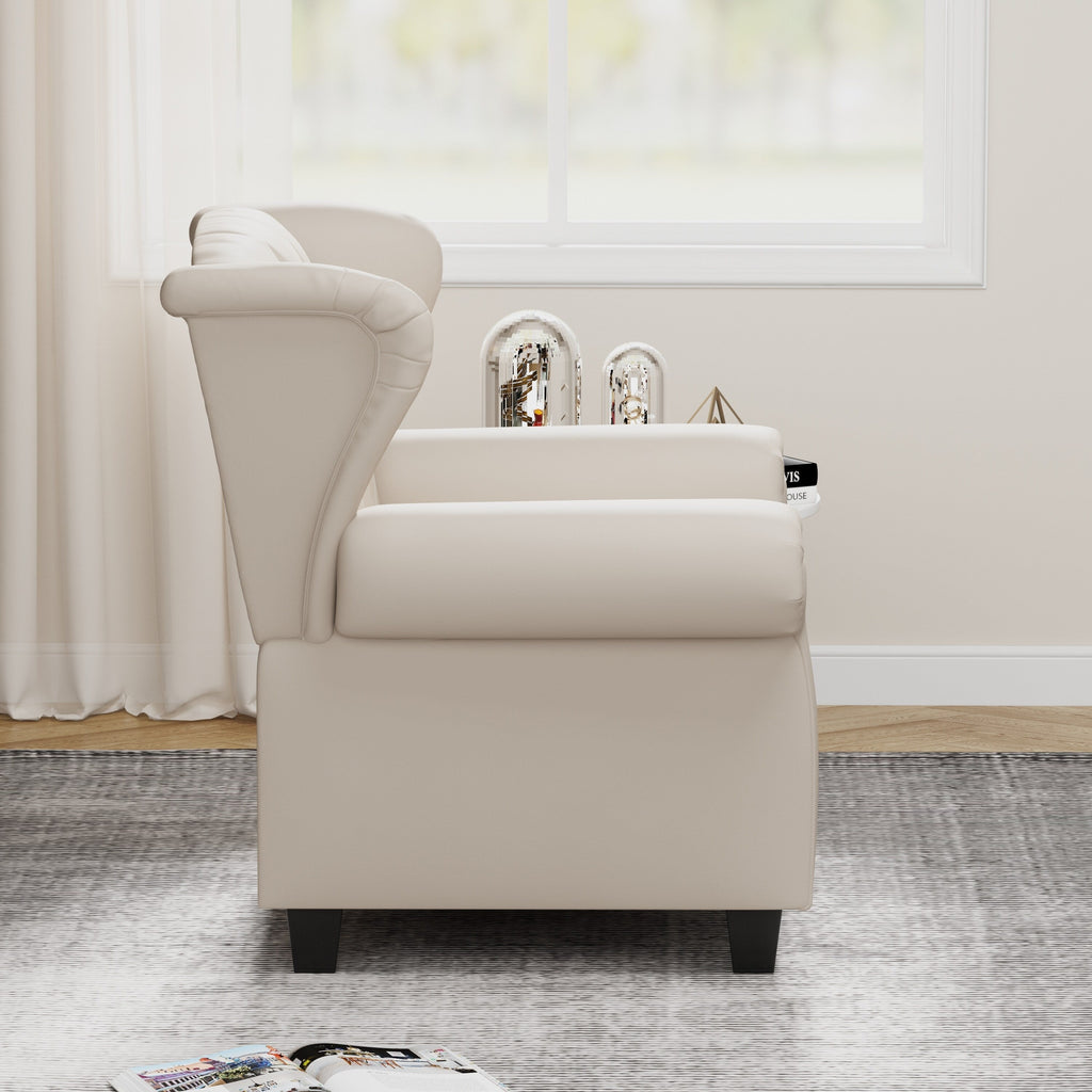 Fauteuil à accoudoirs capitonnés réglable avec pieds robustes 35.04