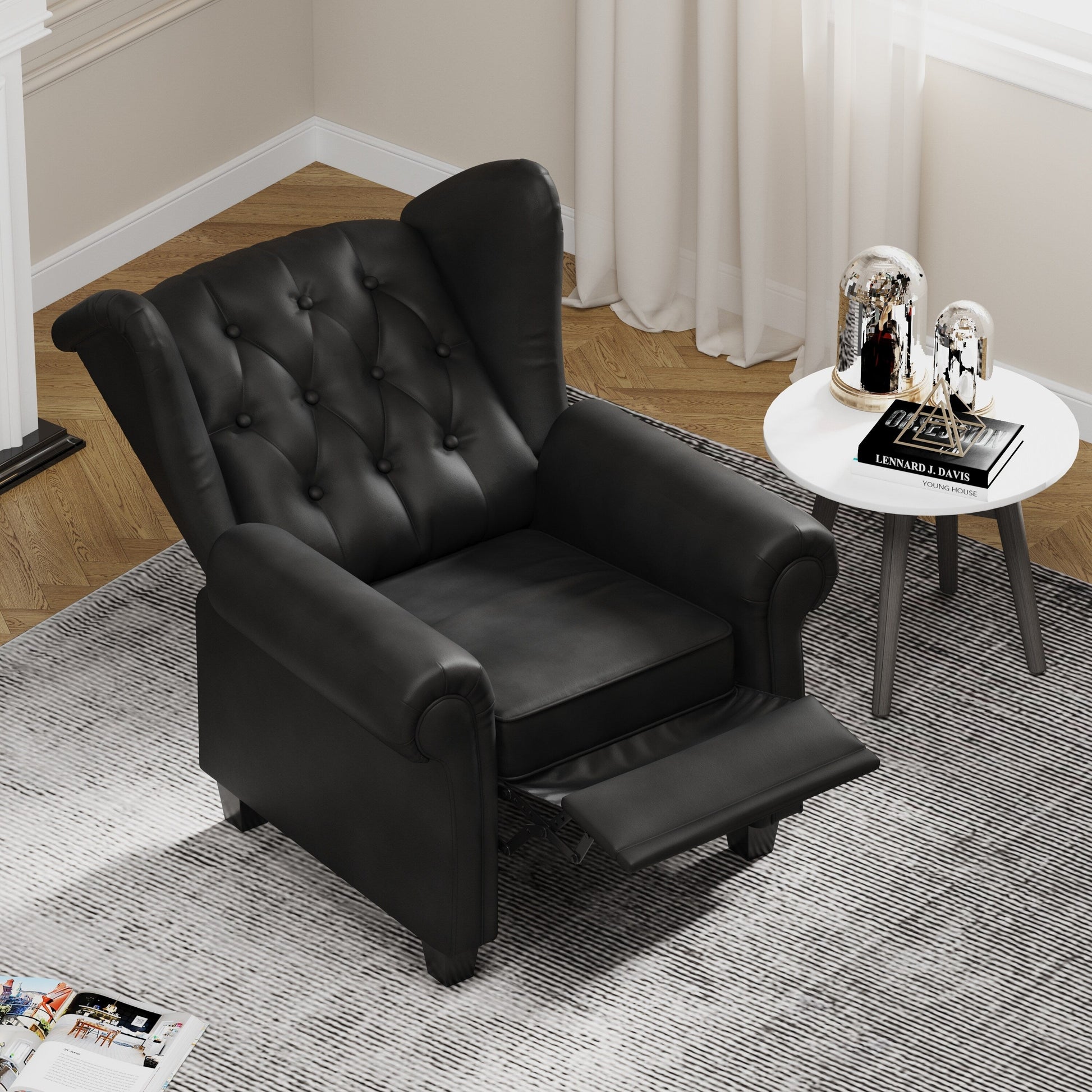 Fauteuil à accoudoirs capitonnés réglable avec pieds robustes 35.04