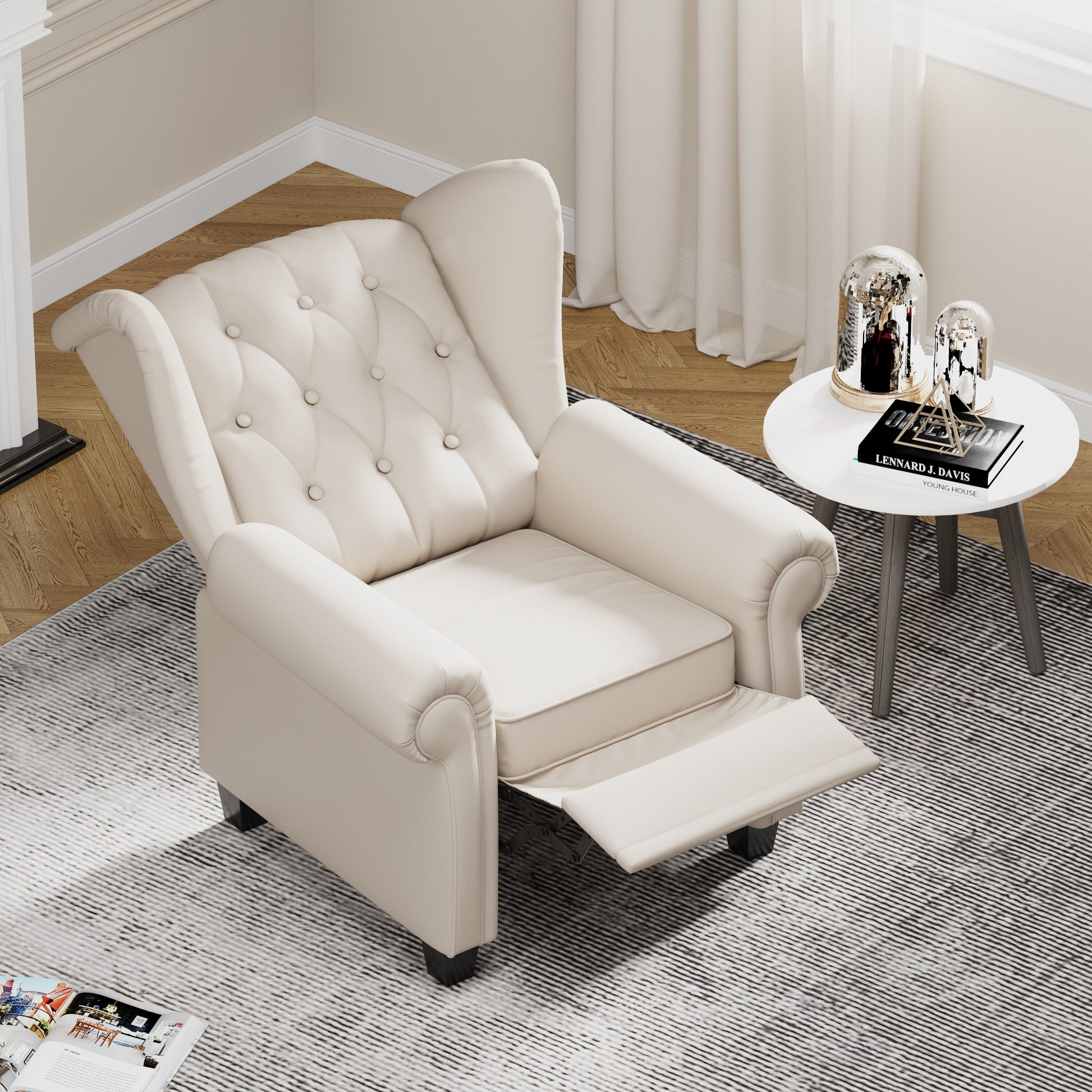 Fauteuil à accoudoirs capitonnés réglable avec pieds robustes 35.04