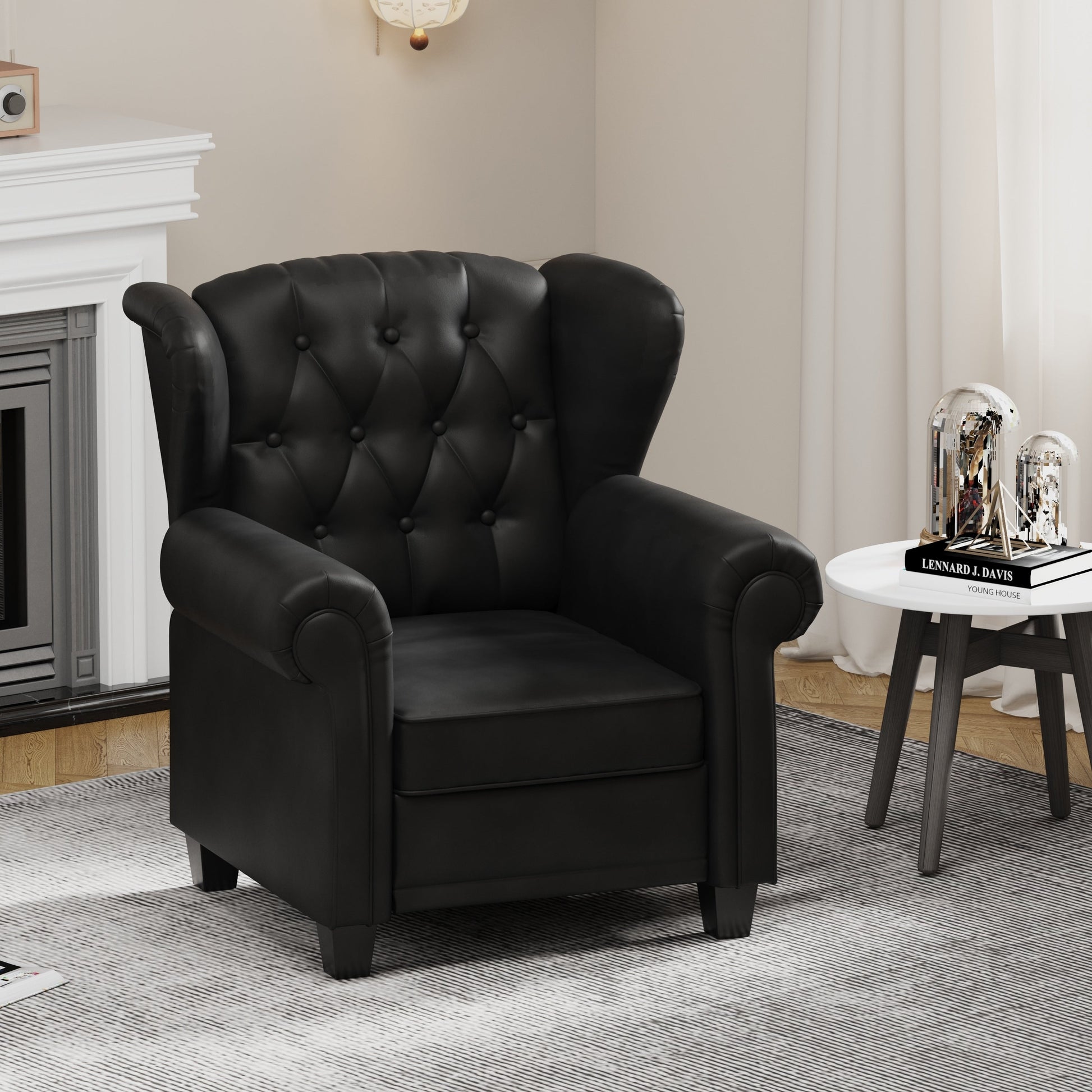 Fauteuil à accoudoirs capitonnés réglable avec pieds robustes 35.04