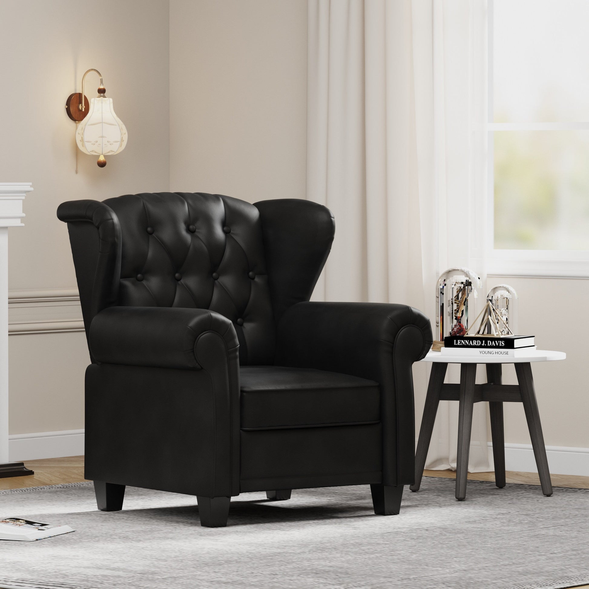 Fauteuil à accoudoirs capitonnés réglable avec pieds robustes 35.04