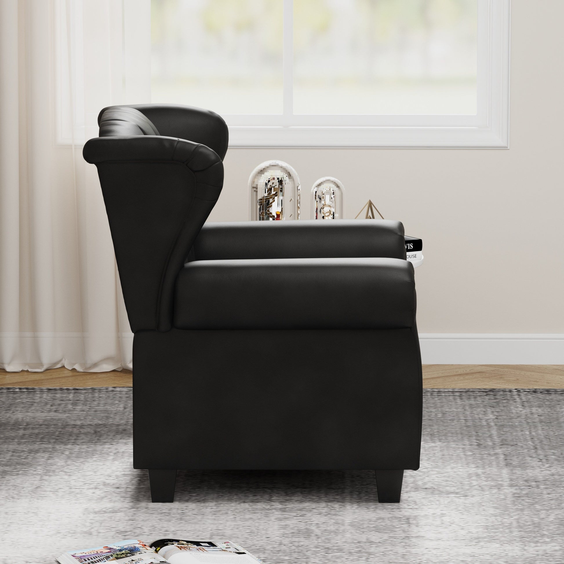 Fauteuil à accoudoirs capitonnés réglable avec pieds robustes 35.04