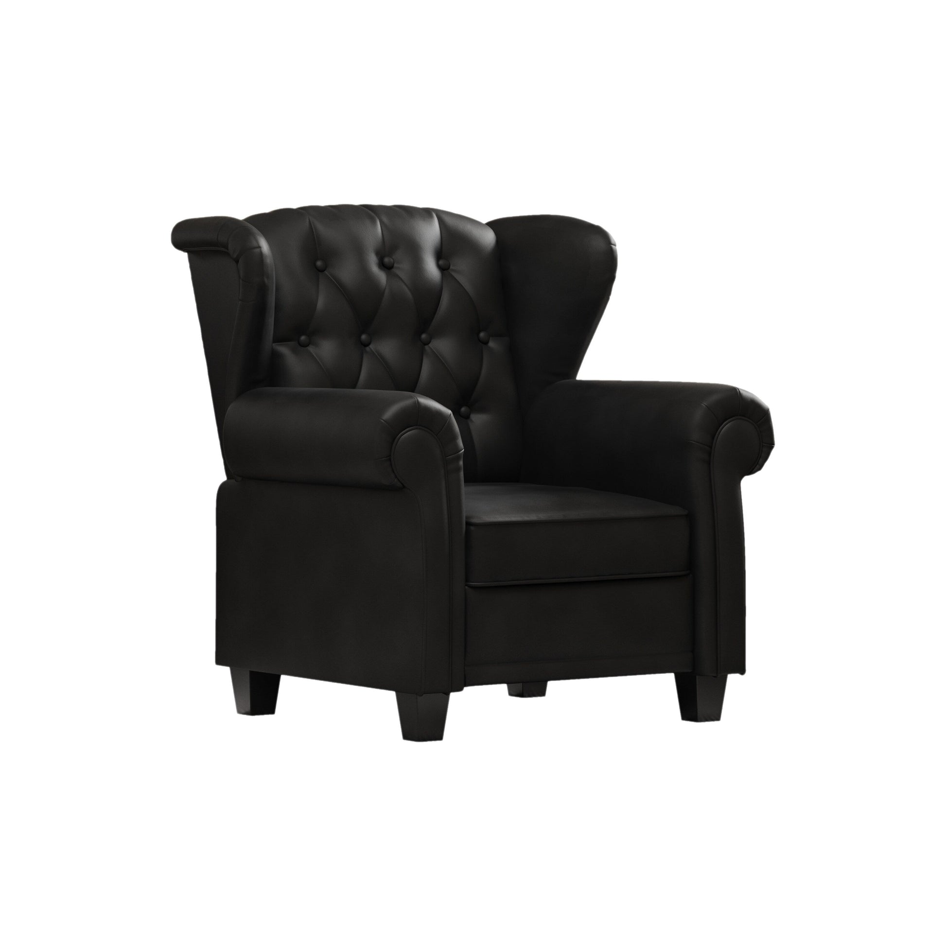 Fauteuil à accoudoirs capitonnés réglable avec pieds robustes 35.04