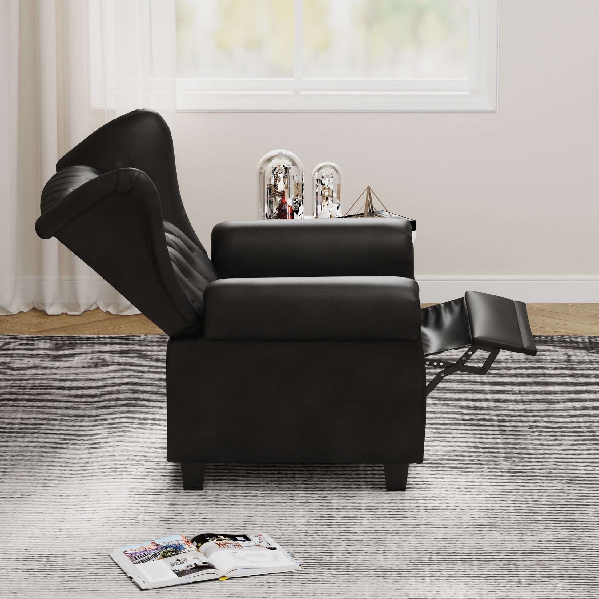 Fauteuil à accoudoirs capitonnés réglable avec pieds robustes 35.04