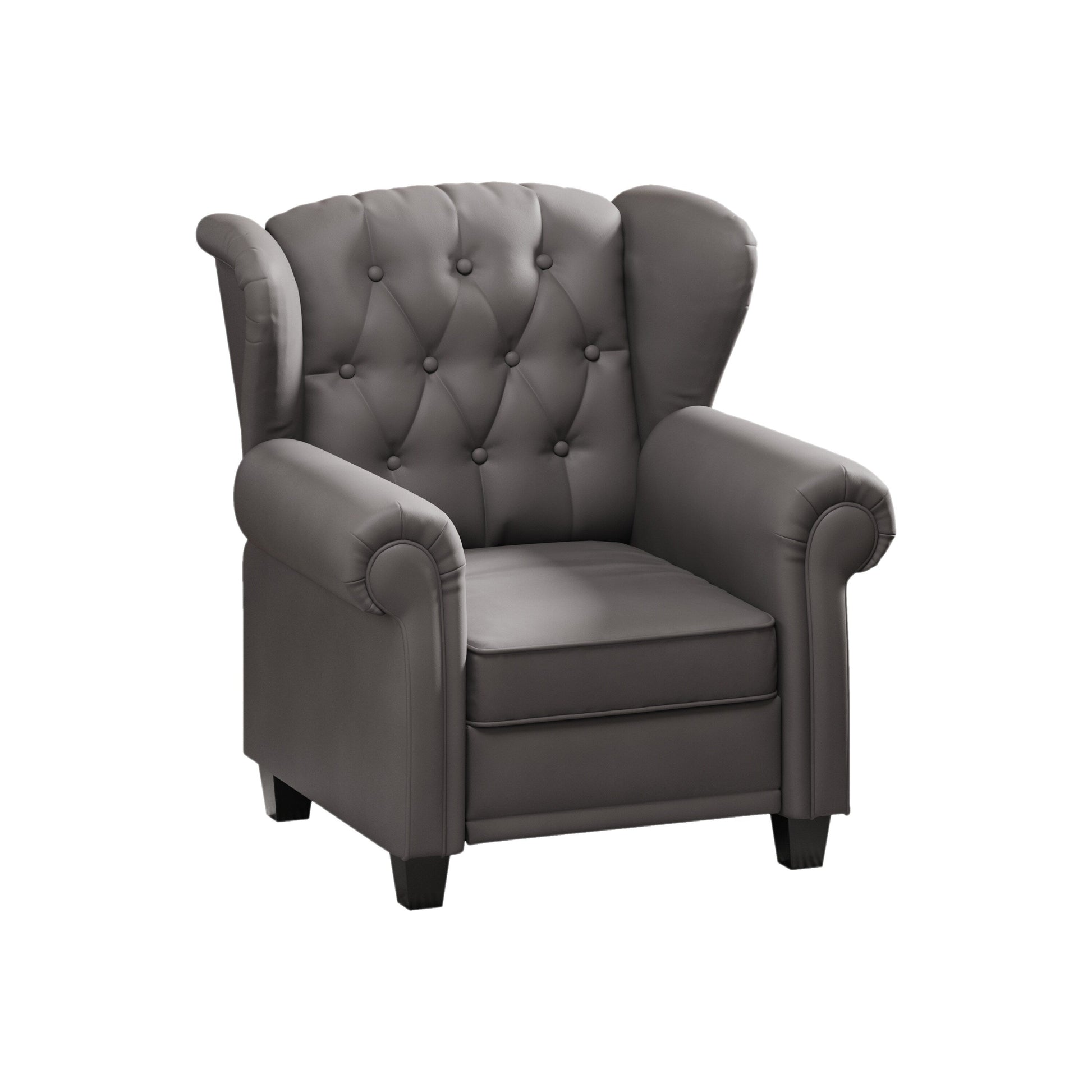 Fauteuil à accoudoirs capitonnés réglable avec pieds robustes 35.04
