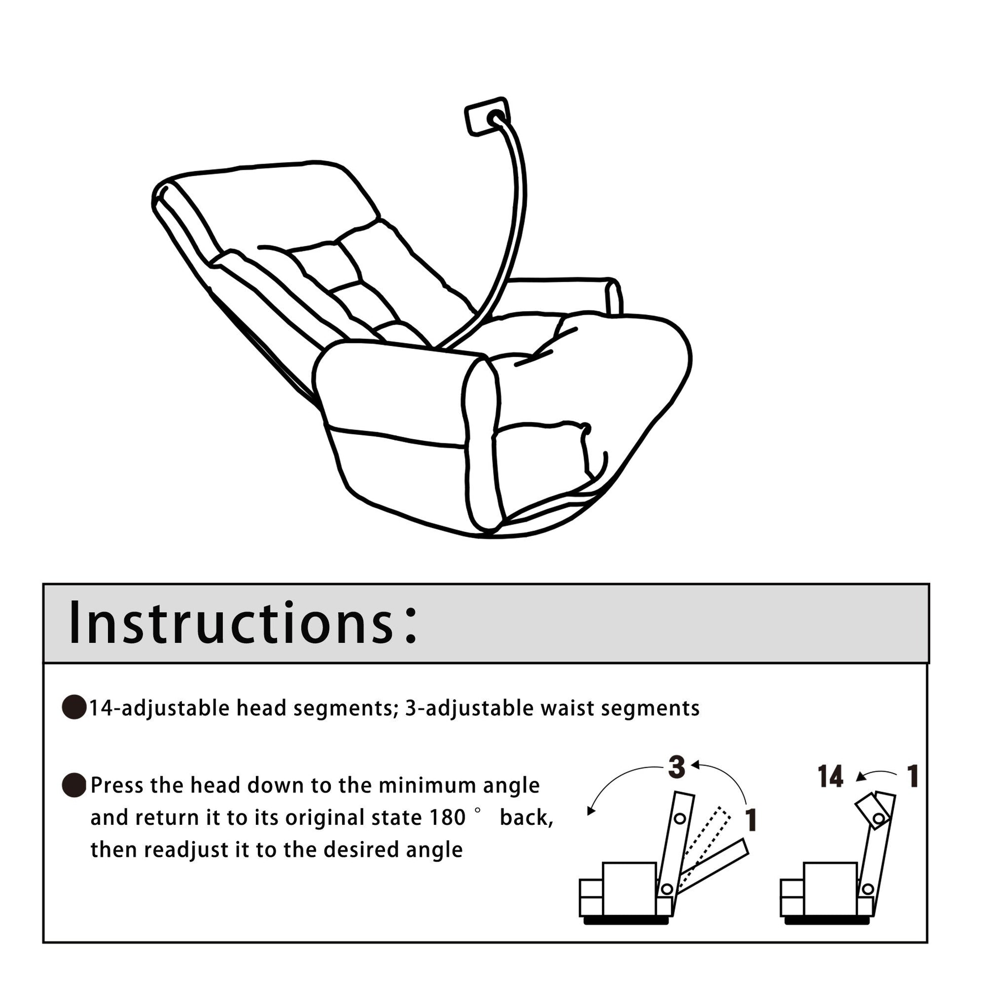 Fauteuil pivotant à 360 degrés, chaise de salon réglable, chaise de jeu pliable et inclinable avec porte-téléphone.