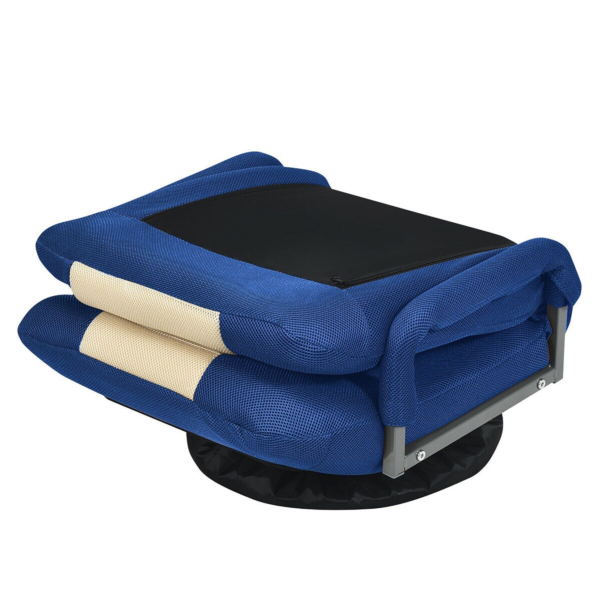 Chaise de sol pivotante à 360 degrés pour jeux vidéo avec dossier réglable et pliable
