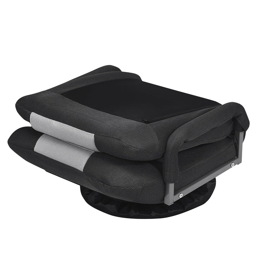 Chaise de sol pivotante à 360 degrés pour jeux vidéo avec dossier réglable et pliable