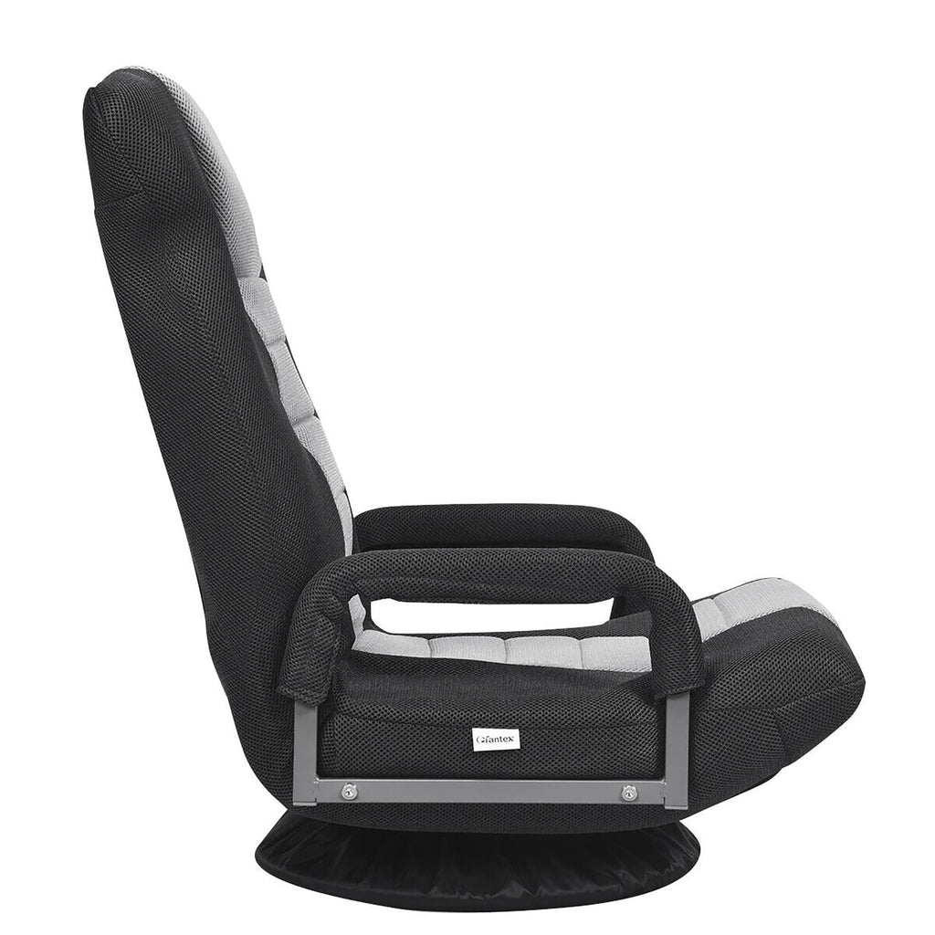 Chaise de sol pivotante à 360 degrés pour jeux vidéo avec dossier réglable et pliable