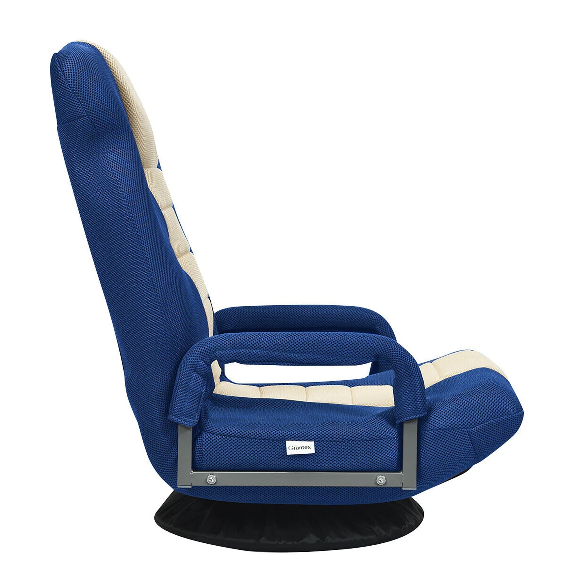Chaise de sol pivotante à 360 degrés pour jeux vidéo avec dossier réglable et pliable