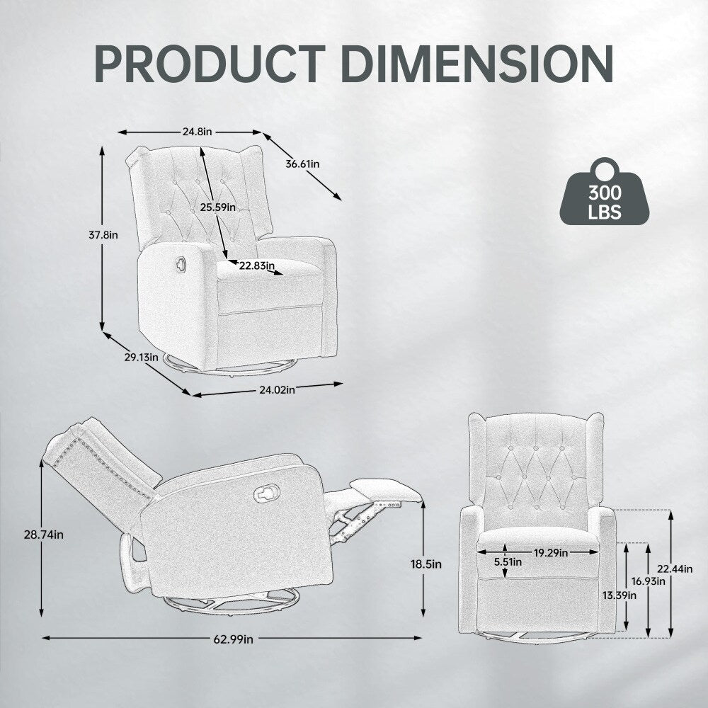 Fauteuil basculant pivotant à 360 degrés pour chambre d'enfant