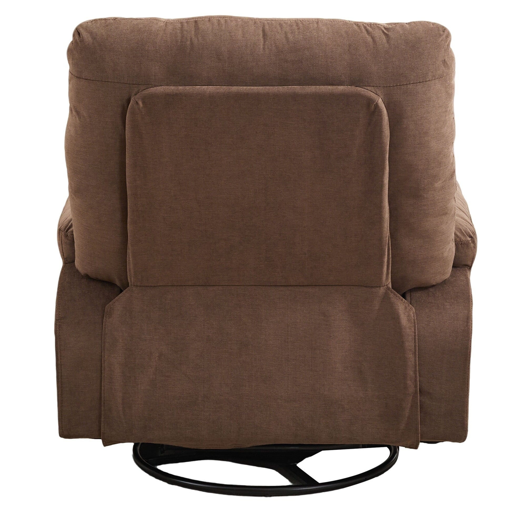Fauteuil inclinable manuel pivotant à 360 degrés, chaise de salon en tissu avec repose-pieds escamotable et poches latérales.
