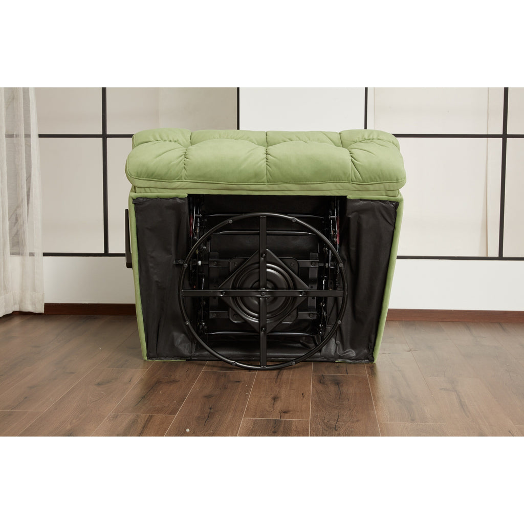 Fauteuil inclinable pivotant à 360°, revêtement en tissu, basculant et inclinable, canapé-lit simple et confortable avec soutien lombaire pour le salon.