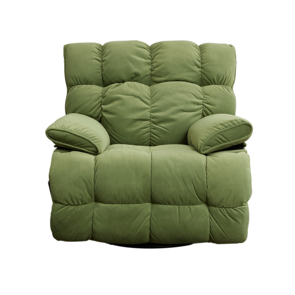 Fauteuil inclinable pivotant à 360°, revêtement en tissu, basculant et inclinable, canapé-lit simple et confortable avec soutien lombaire pour le salon.