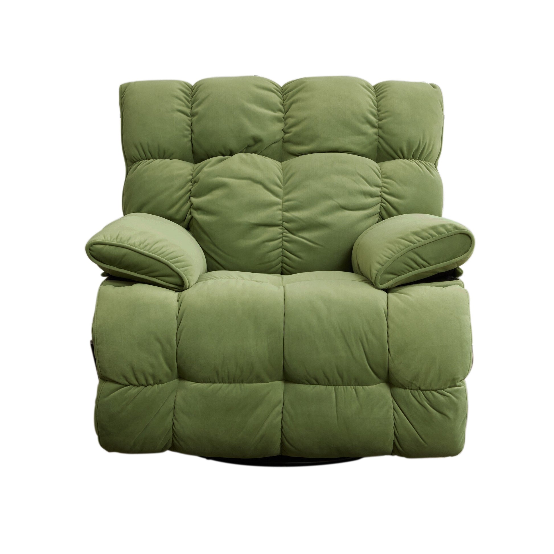 Fauteuil inclinable pivotant à 360°, revêtement en tissu, basculant et inclinable, canapé-lit simple et confortable avec soutien lombaire pour le salon.