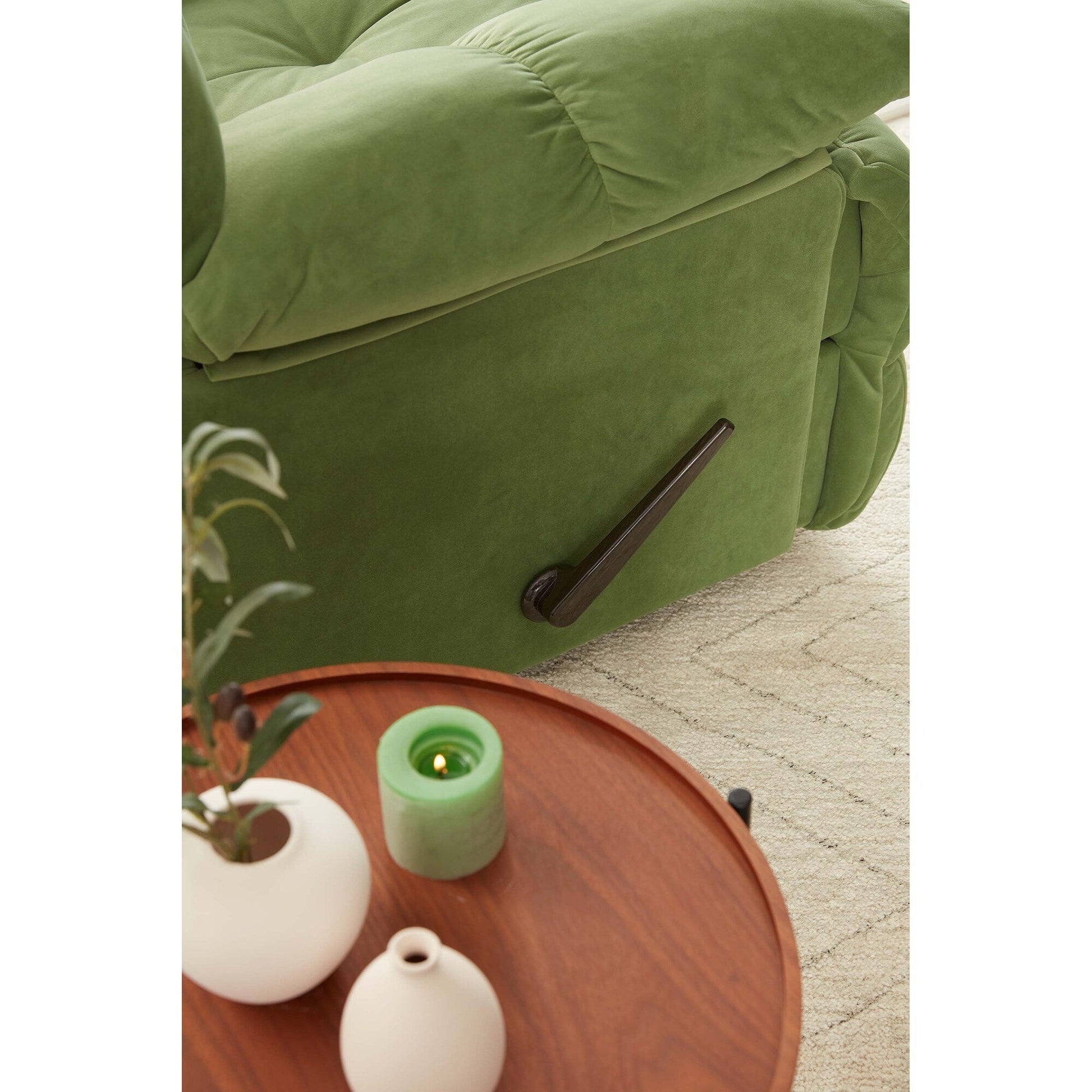 Fauteuil inclinable pivotant à 360°, revêtement en tissu, basculant et inclinable, canapé-lit simple et confortable avec soutien lombaire pour le salon.