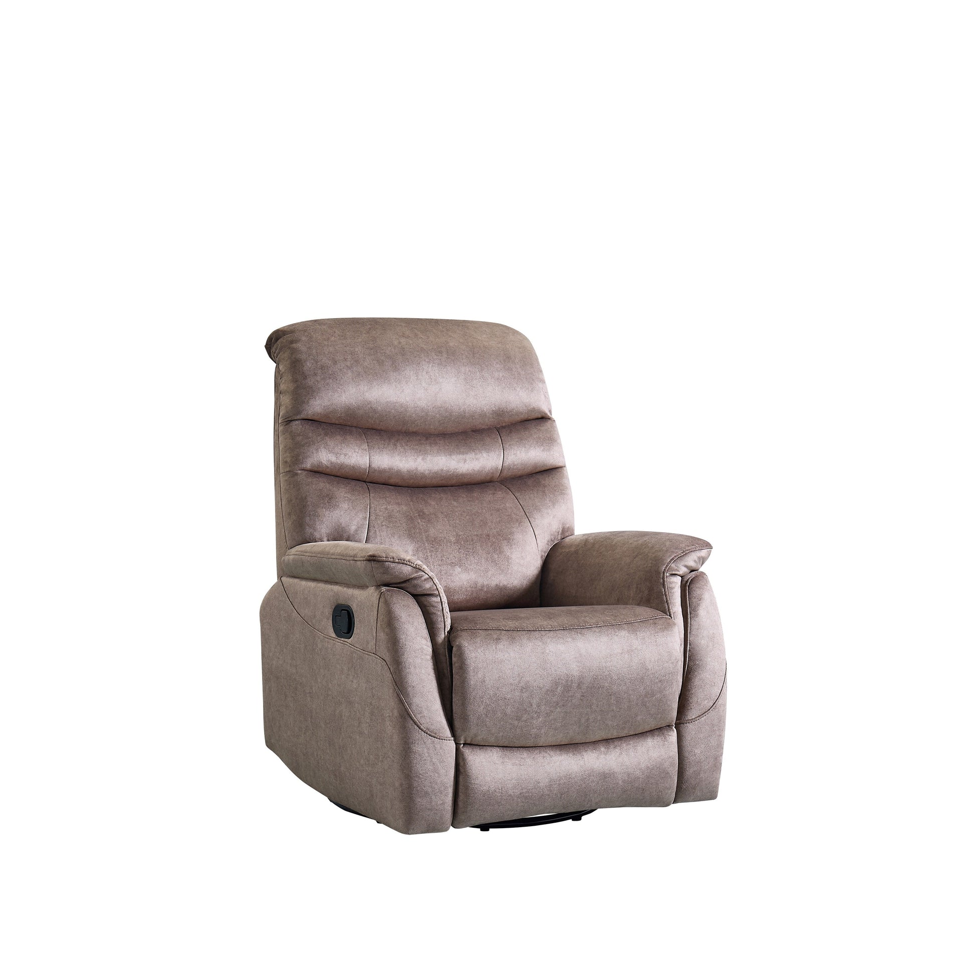 Fauteuil inclinable pivotant à 360° avec dossier réglable, tissu durable, canapé inclinable moderne avec soutien lombaire.
