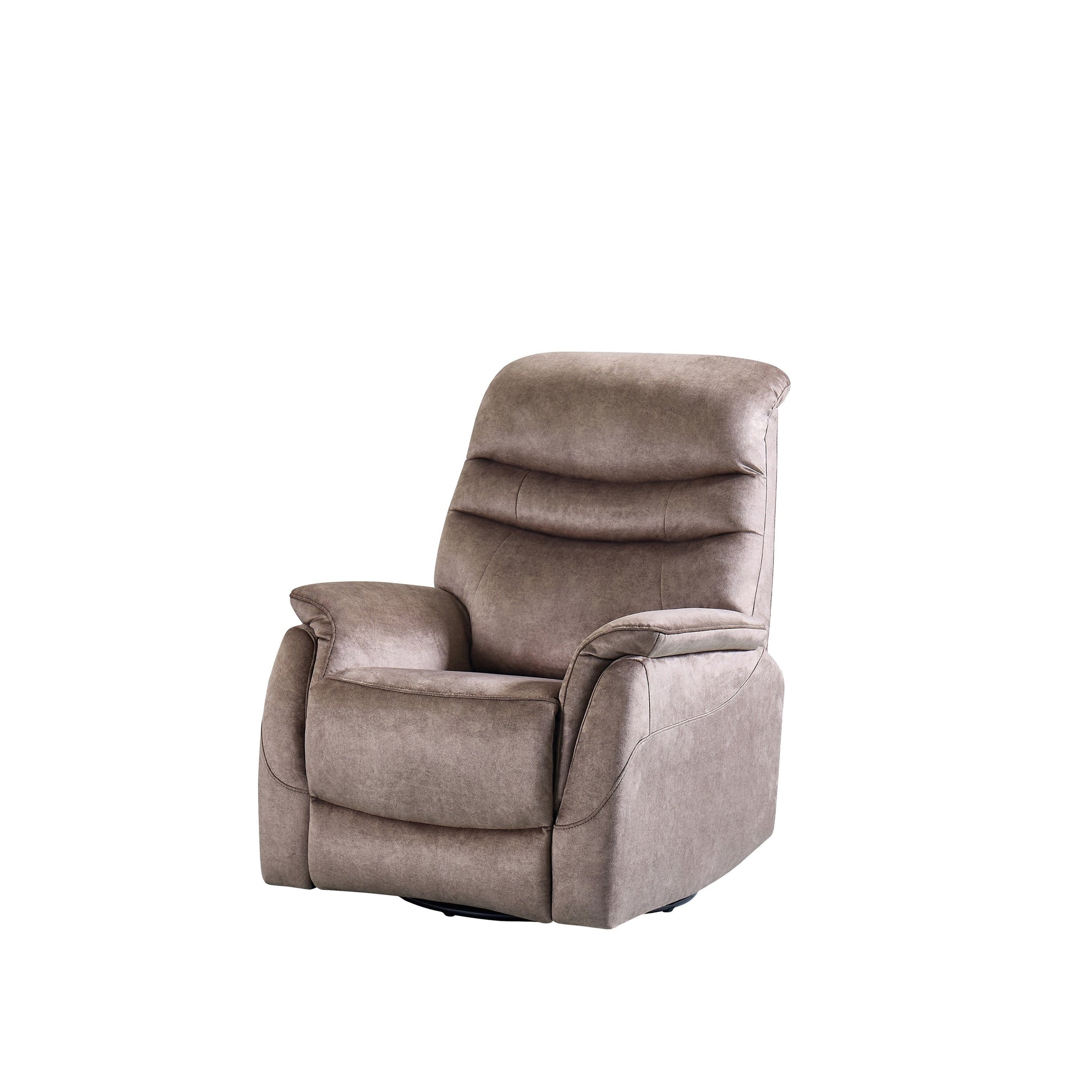Fauteuil inclinable pivotant à 360° avec dossier réglable, tissu durable, canapé inclinable moderne avec soutien lombaire.