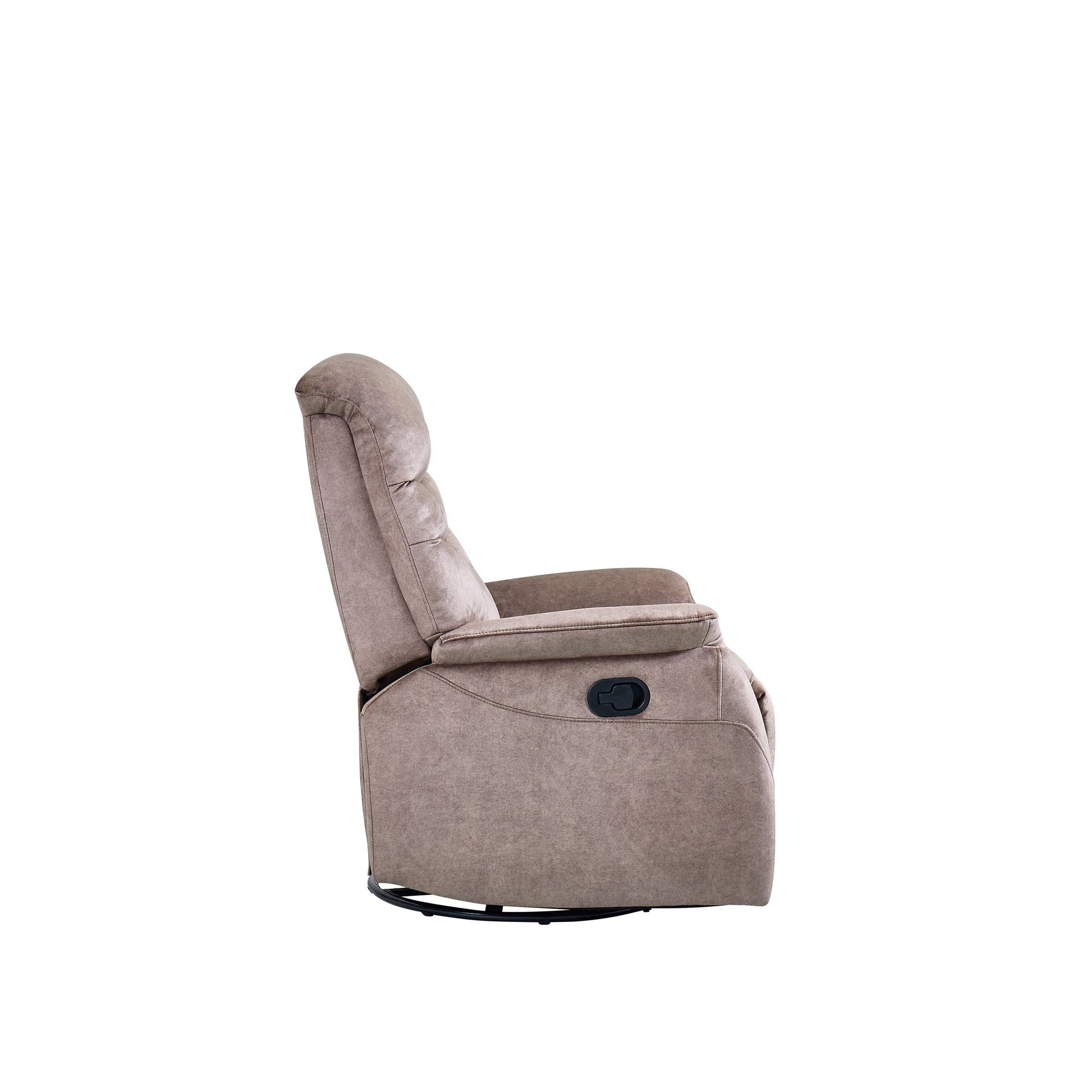 Fauteuil inclinable pivotant à 360° avec dossier réglable, tissu durable, canapé inclinable moderne avec soutien lombaire.