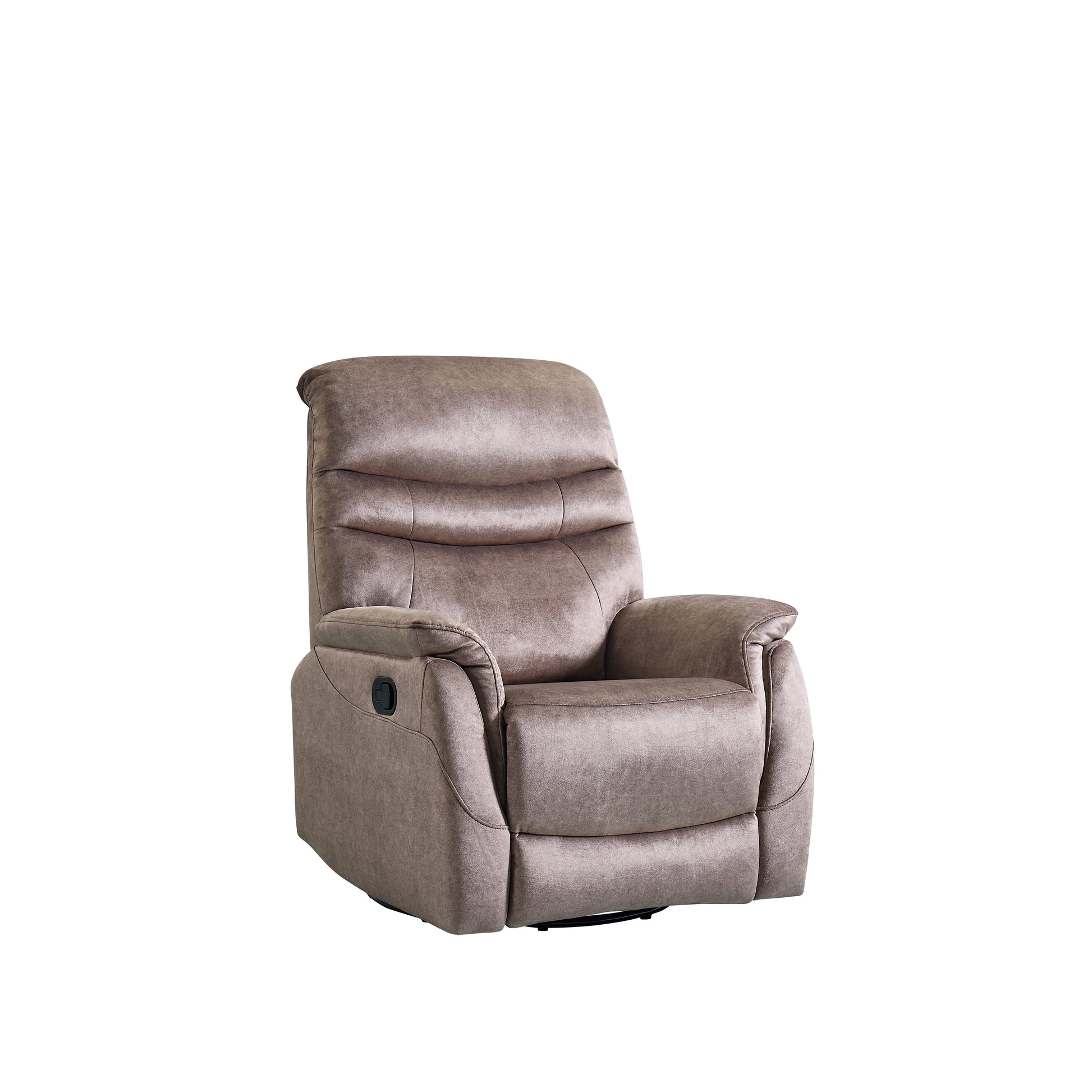 Fauteuil inclinable pivotant à 360° avec dossier réglable, tissu durable, canapé inclinable moderne avec soutien lombaire.